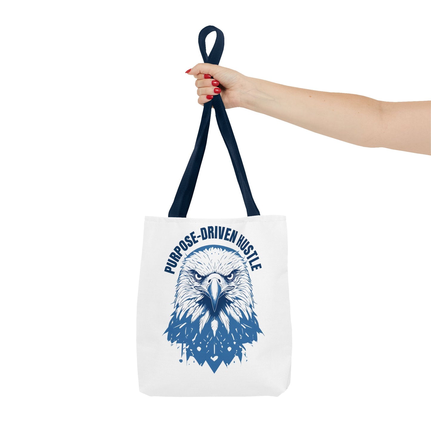 Purpose-Driven Hustle Eagle Tote Bag β Durable Canvas Bag with Bold Motivational Design