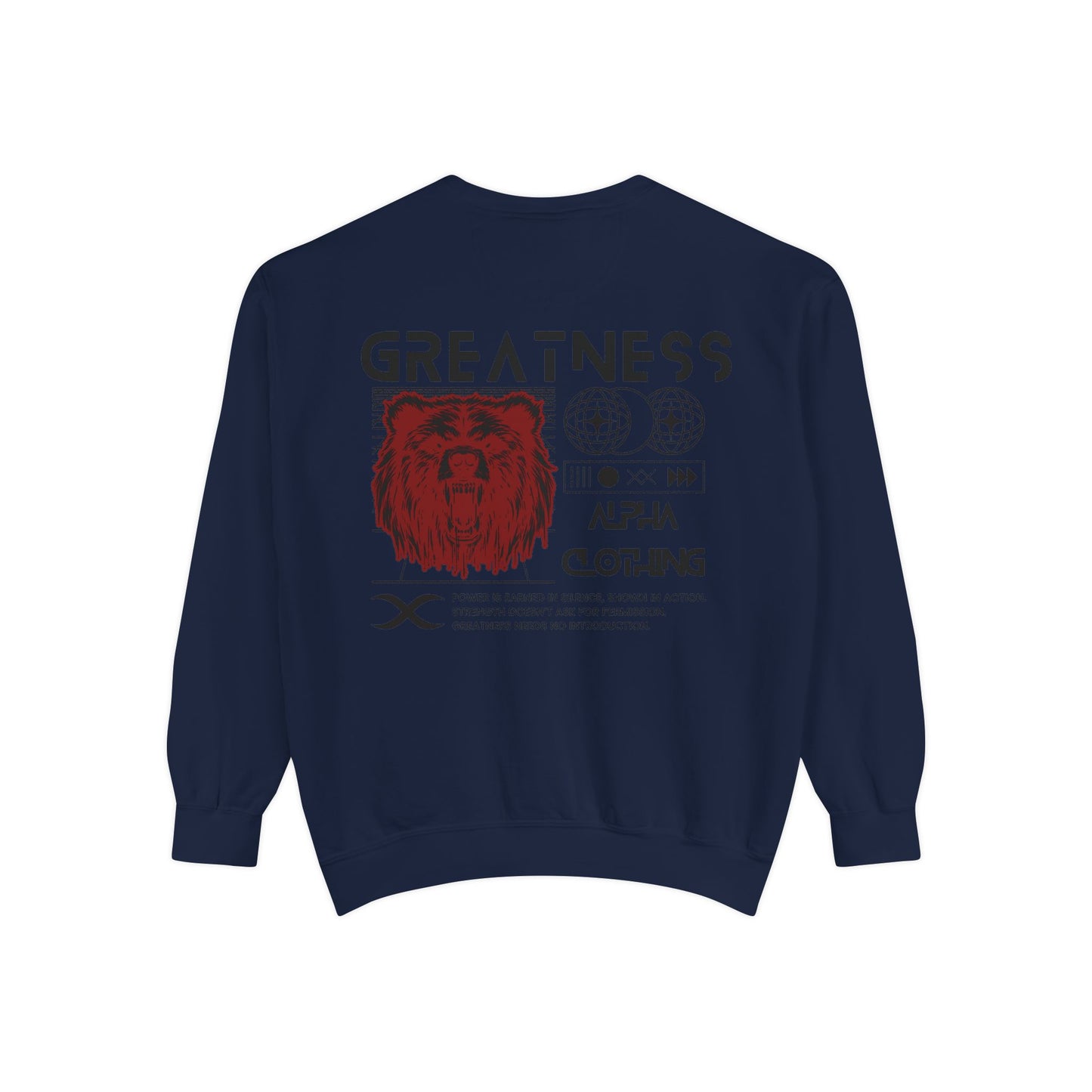 Greatness (Black&Red) Unisex Heavyweight Sweatshirt , Soft, Warm & Durable for Everyday Comfort