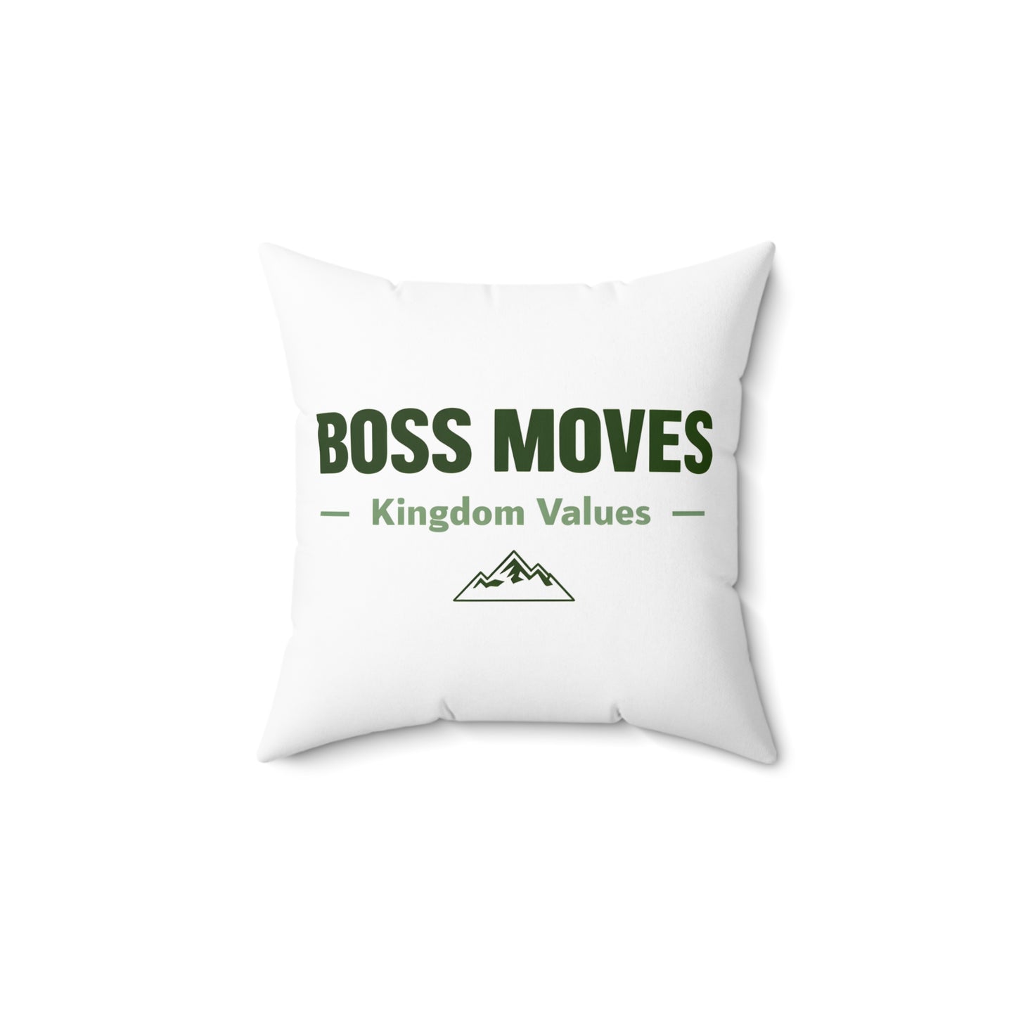 Boss Moves Soft & Durable Square Pillow – Plush Polyester Cushion for Home & Office Decor