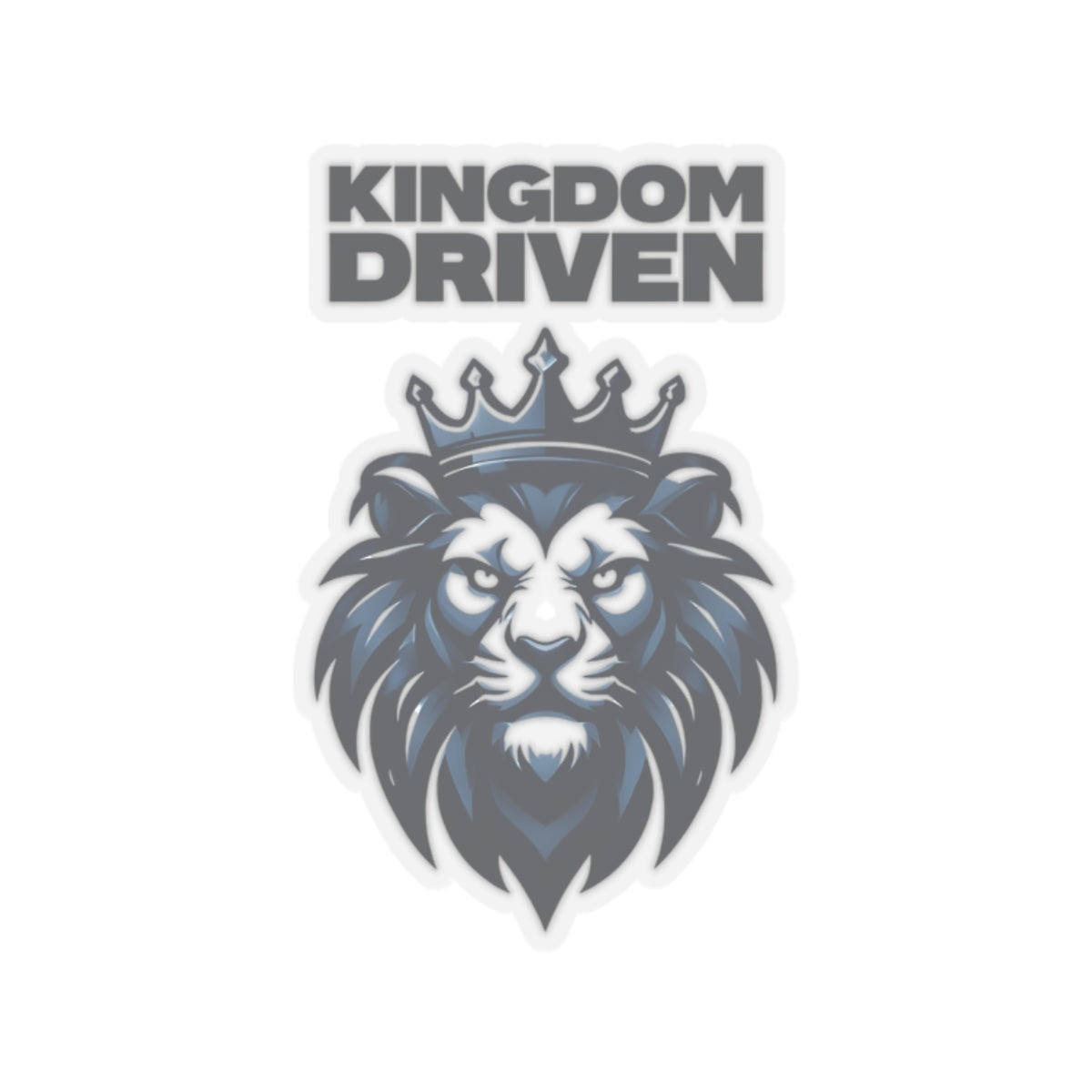 Kingdom Driven Design Sticker – Durable Kiss-Cut, Glossy Finish, Scratch-Resistant