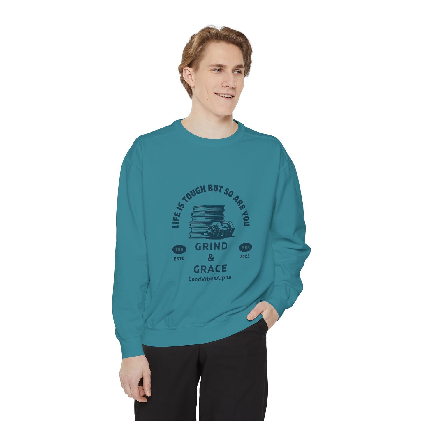 Grind & Grace Unisex Heavyweight Sweatshirt – Soft, Warm & Durable for Everyday Comfort