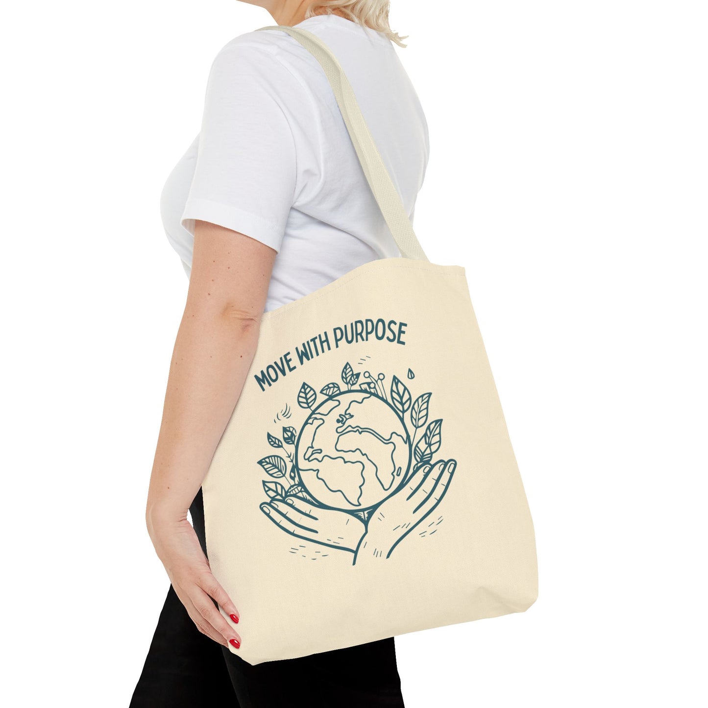 Move with Purpose Durable Everyday Tote Bag – Spacious, Lightweight & Versatile Carryall