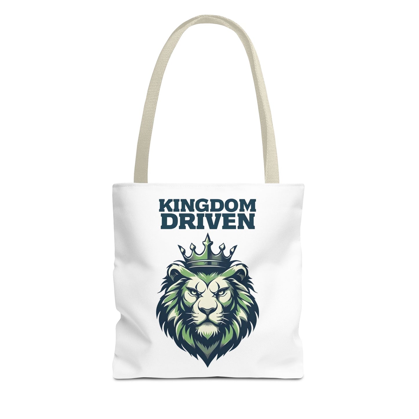 Kingdom Driven Lion Tote Bag β Durable Canvas Bag with Inspirational Design for Everyday Use