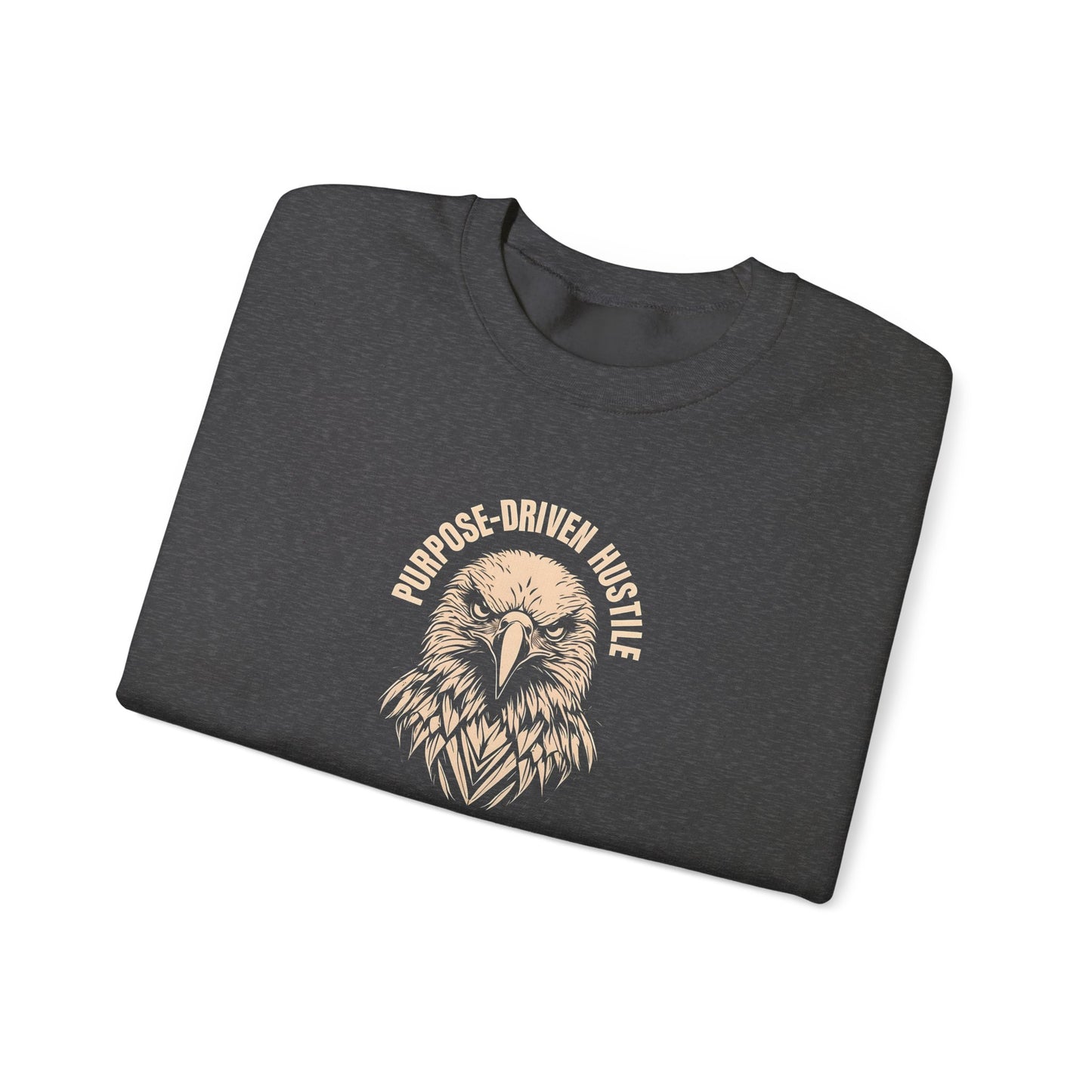 Purpose-Driven Hustle Crewneck Sweatshirt – 50/50 Cotton-Poly Blend, Classic Fit, Durable & Comfortable