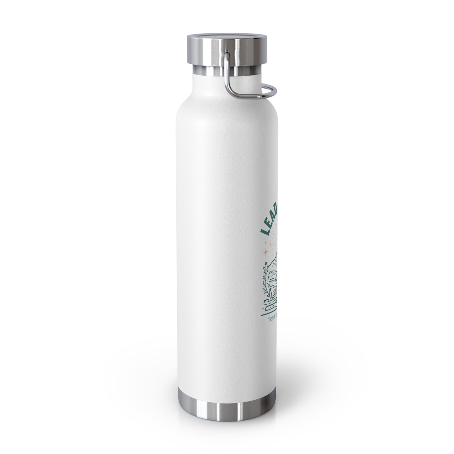 Lead by Faith Insulated Water Bottle – 22oz Copper Vacuum, Keeps Drinks Hot or Cold