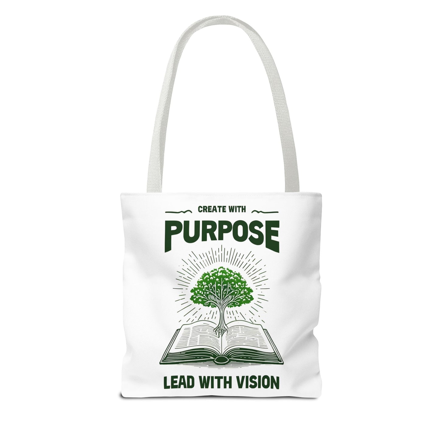 Create With Purpose Tote Bag β Durable Canvas Bag with Inspirational Tree and Vision Design for Everyday Use