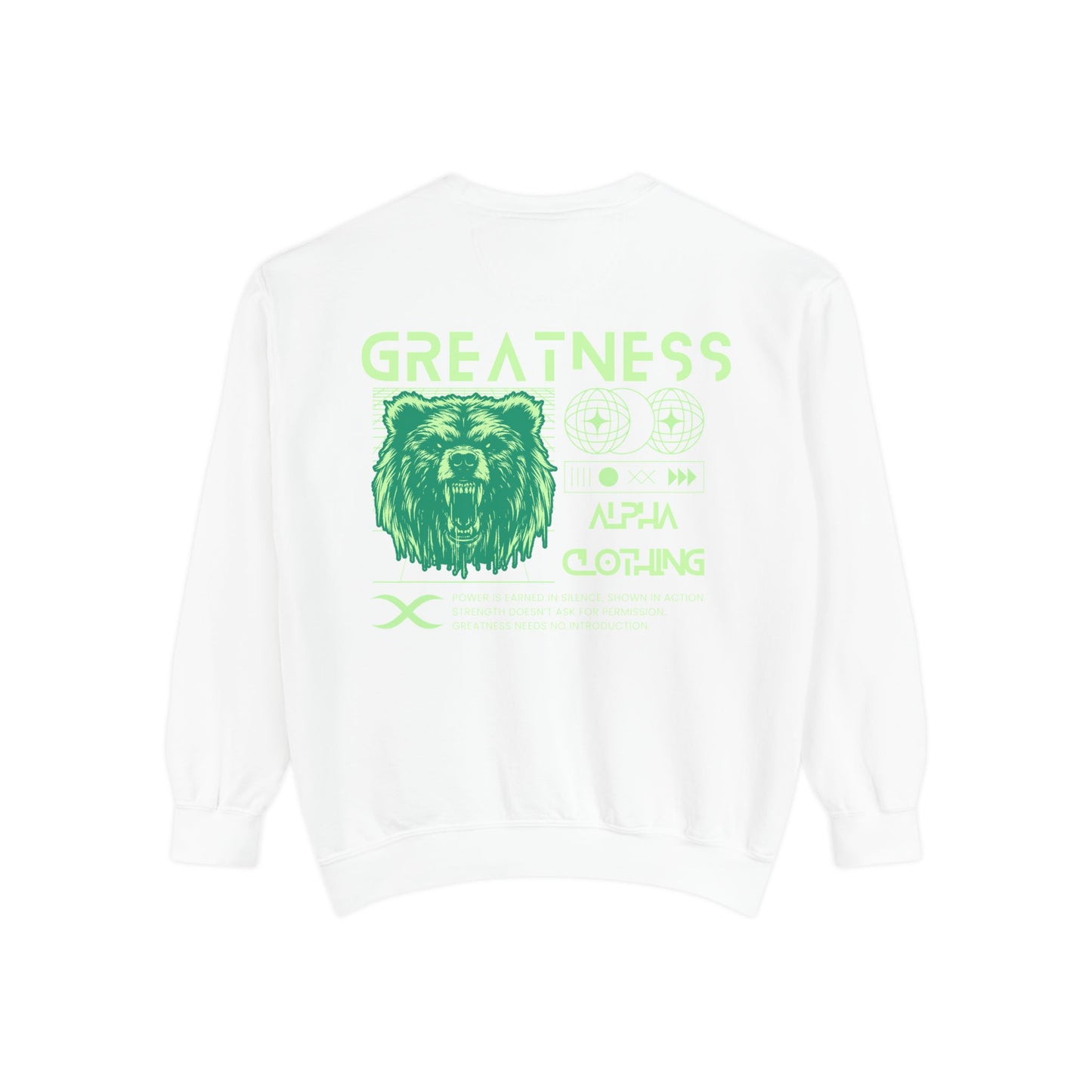 Greatness (Lime) Unisex Heavyweight Sweatshirt , Soft, Warm & Durable for Everyday Comfort
