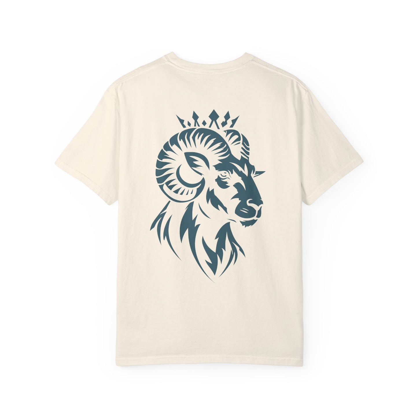GVA Spirit Animal Majestic Ram - Unisex Garment-Dyed T-Shirt – Soft, Durable & Comfortable Everyday Wear