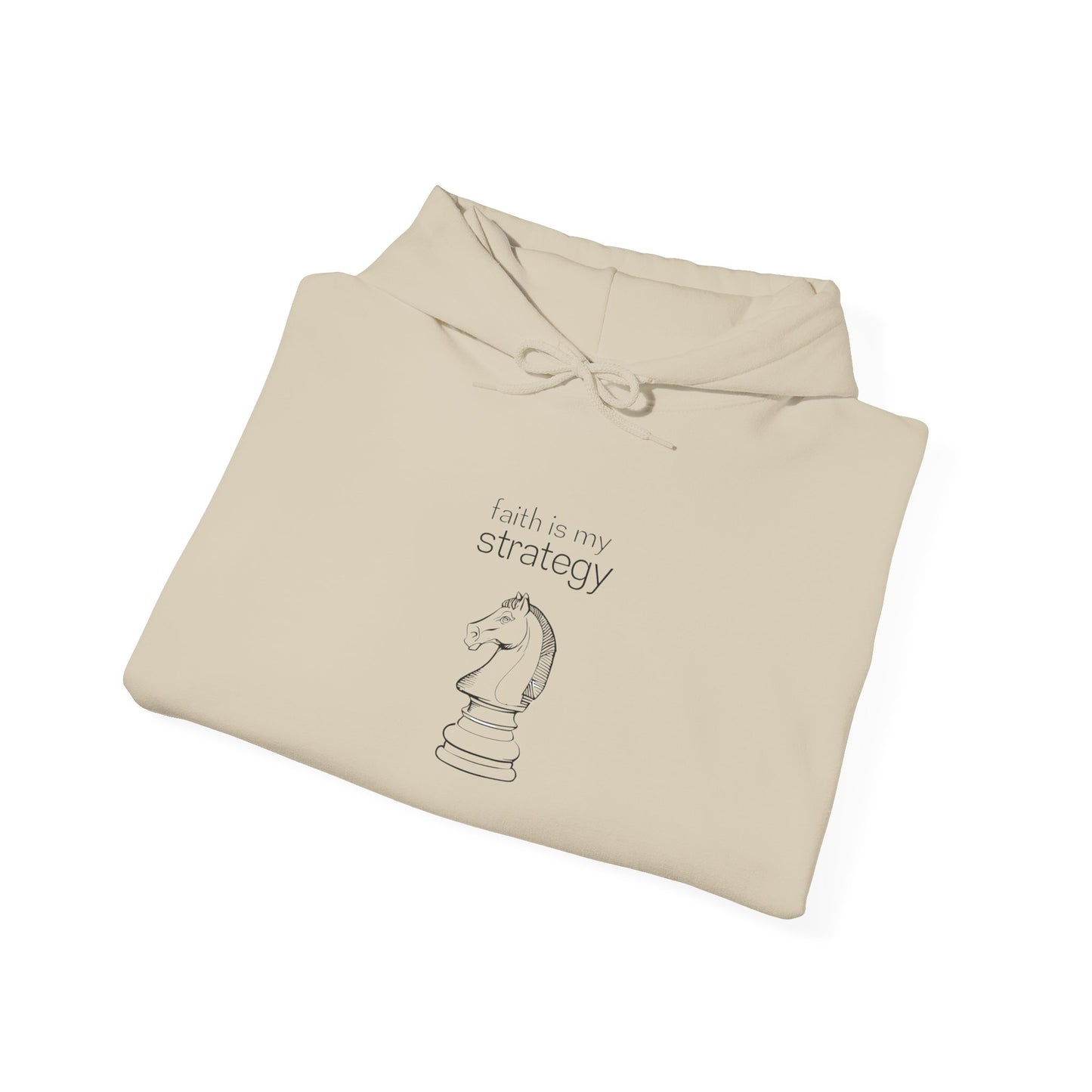 Faith Is My Strategy Hoodie – Soft & Cozy Unisex Pullover for Casual & Streetwear Style
