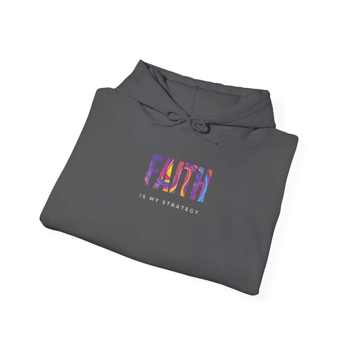 Faith Is My Strategy Hoodie – Soft & Cozy Unisex Pullover for Casual & Streetwear Style