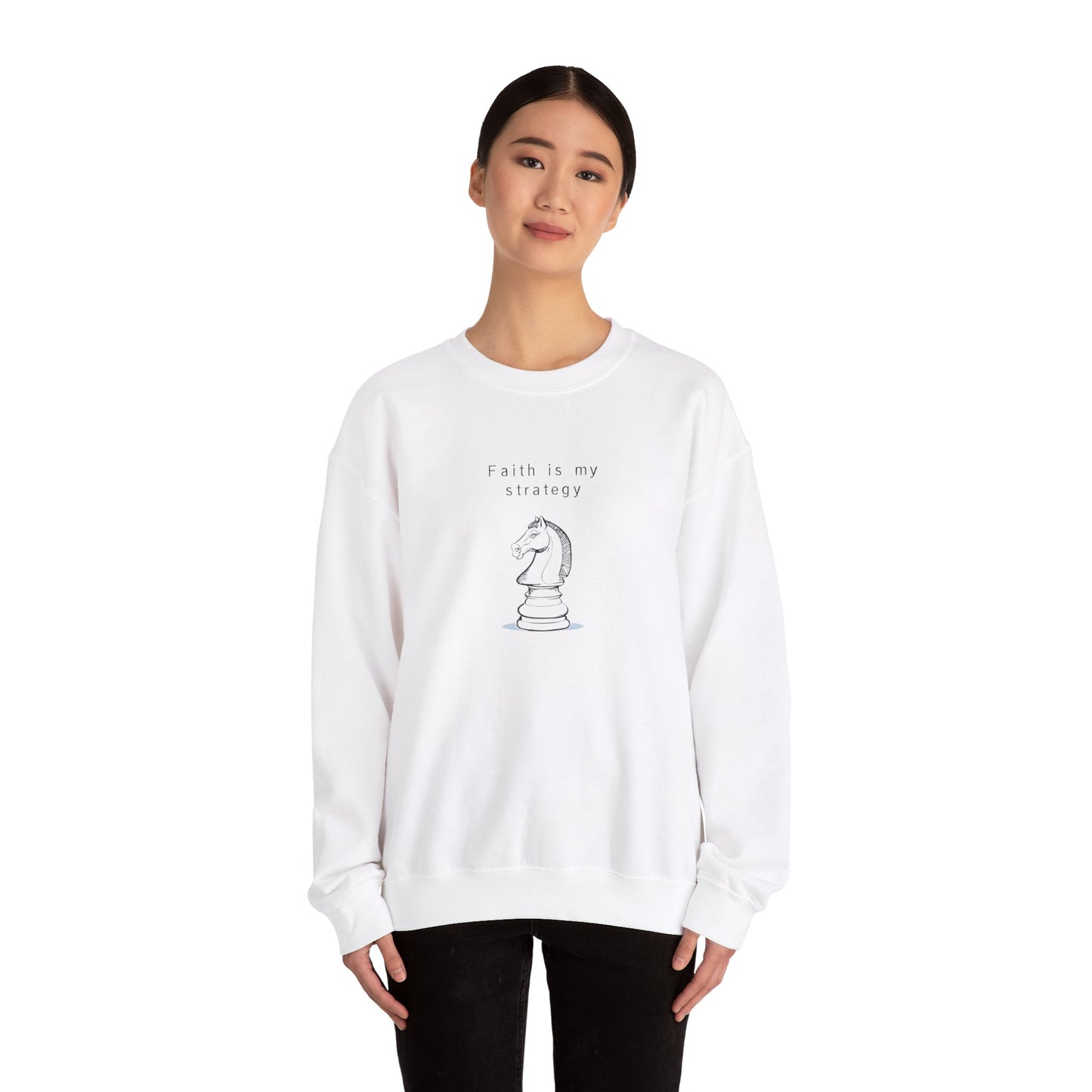 Faith is My Strategy Crewneck Sweatshirt – Soft & Cozy Unisex Pullover for Casual & Streetwear Style