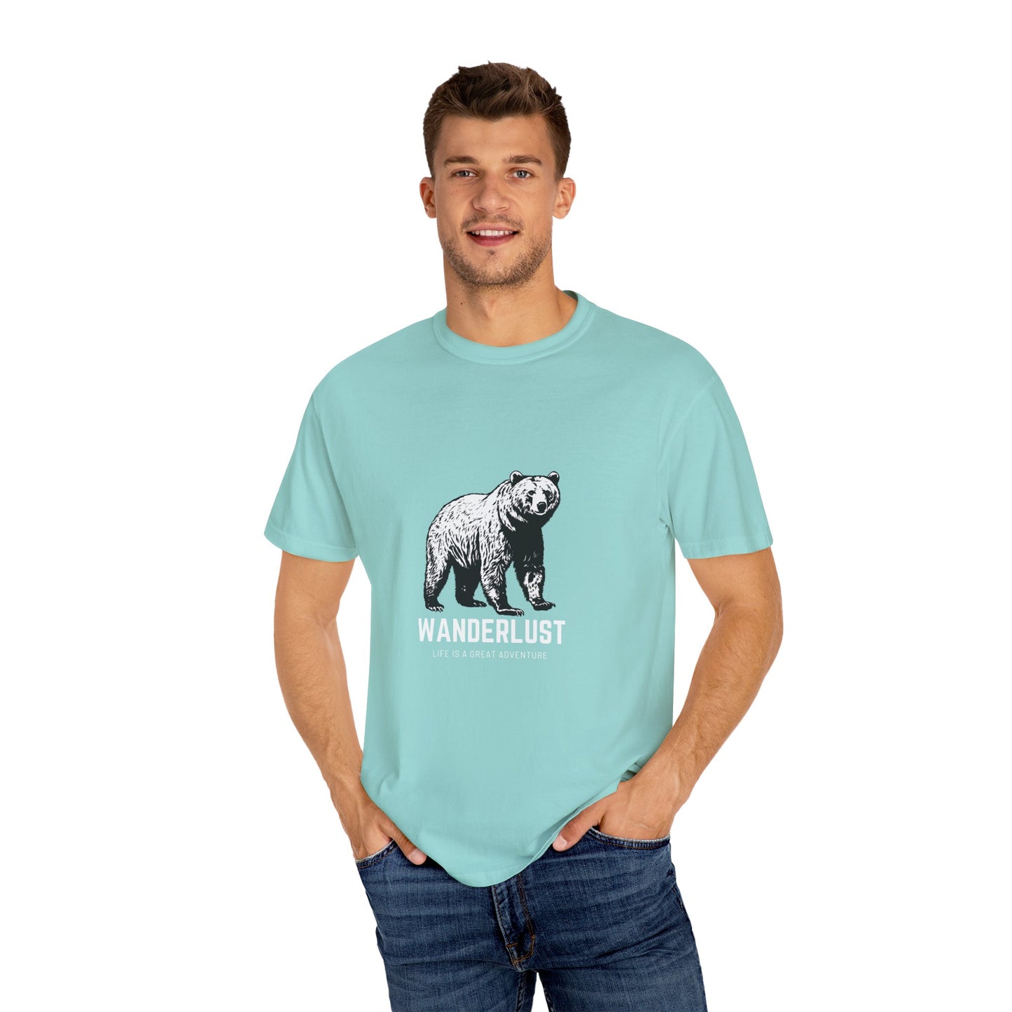Wanderlust (White) Unisex Garment-Dyed T-Shirt – Soft, Durable & Comfortable Everyday Wear