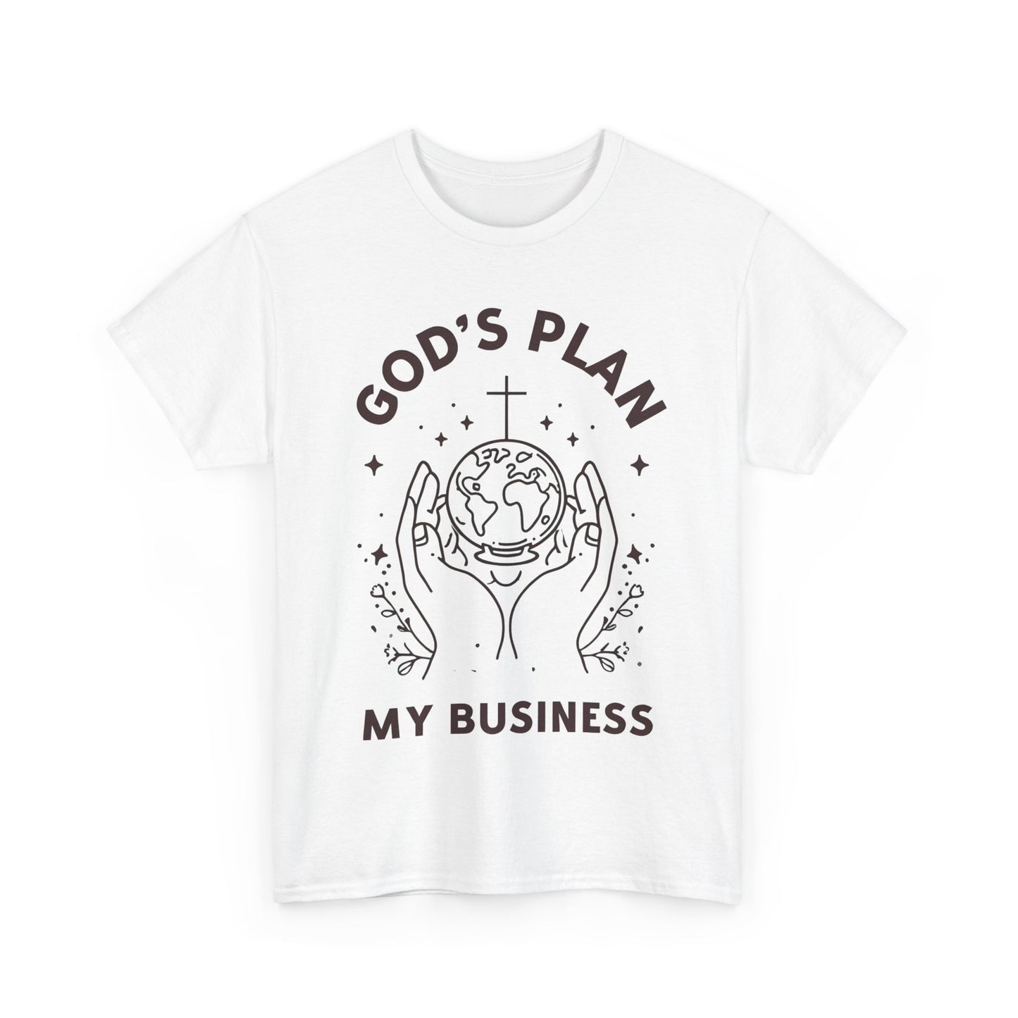 God's Plan My Business Heavy Cotton T-Shirt β Inspirational Unisex Tee for Casual & Everyday Wear