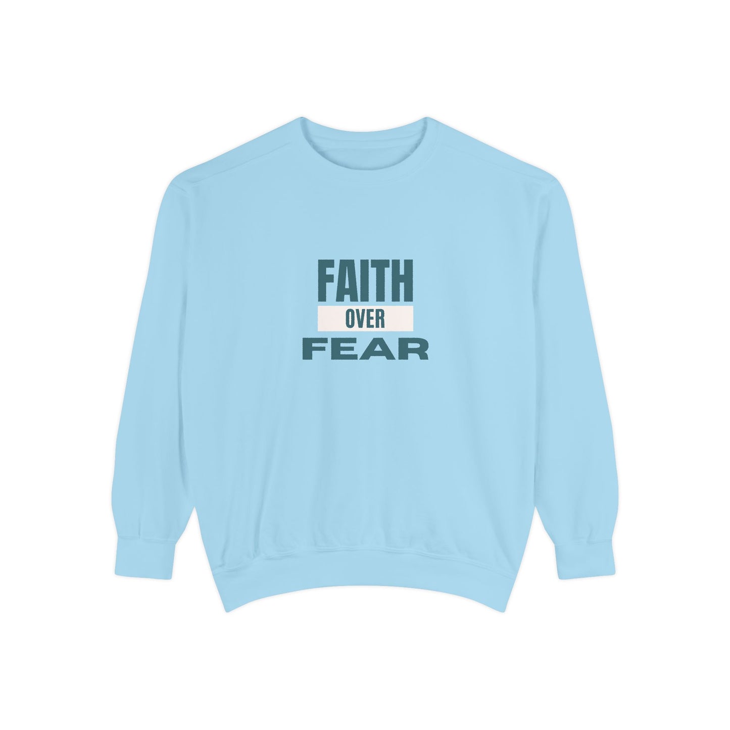 Faith over Fear Unisex Heavyweight Sweatshirt – Soft, Warm & Durable for Everyday Comfort
