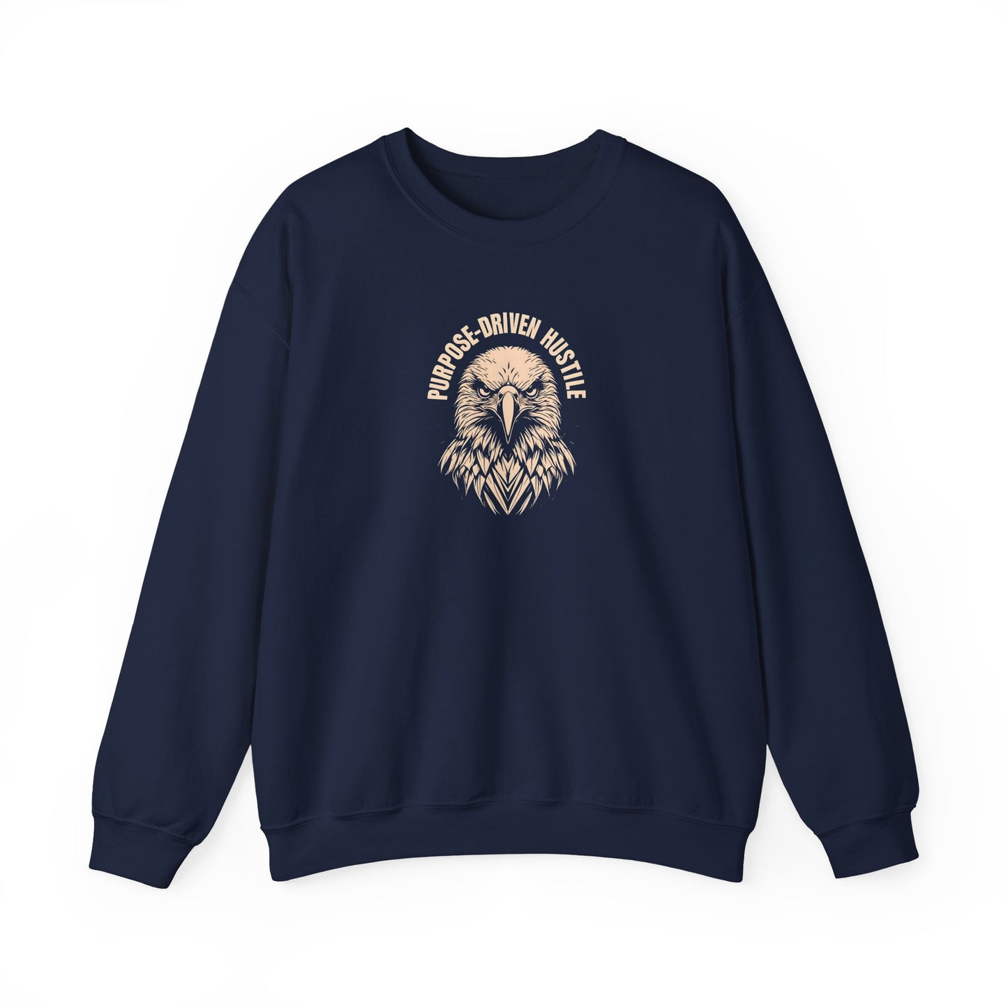 Purpose-Driven Hustle Crewneck Sweatshirt – 50/50 Cotton-Poly Blend, Classic Fit, Durable & Comfortable