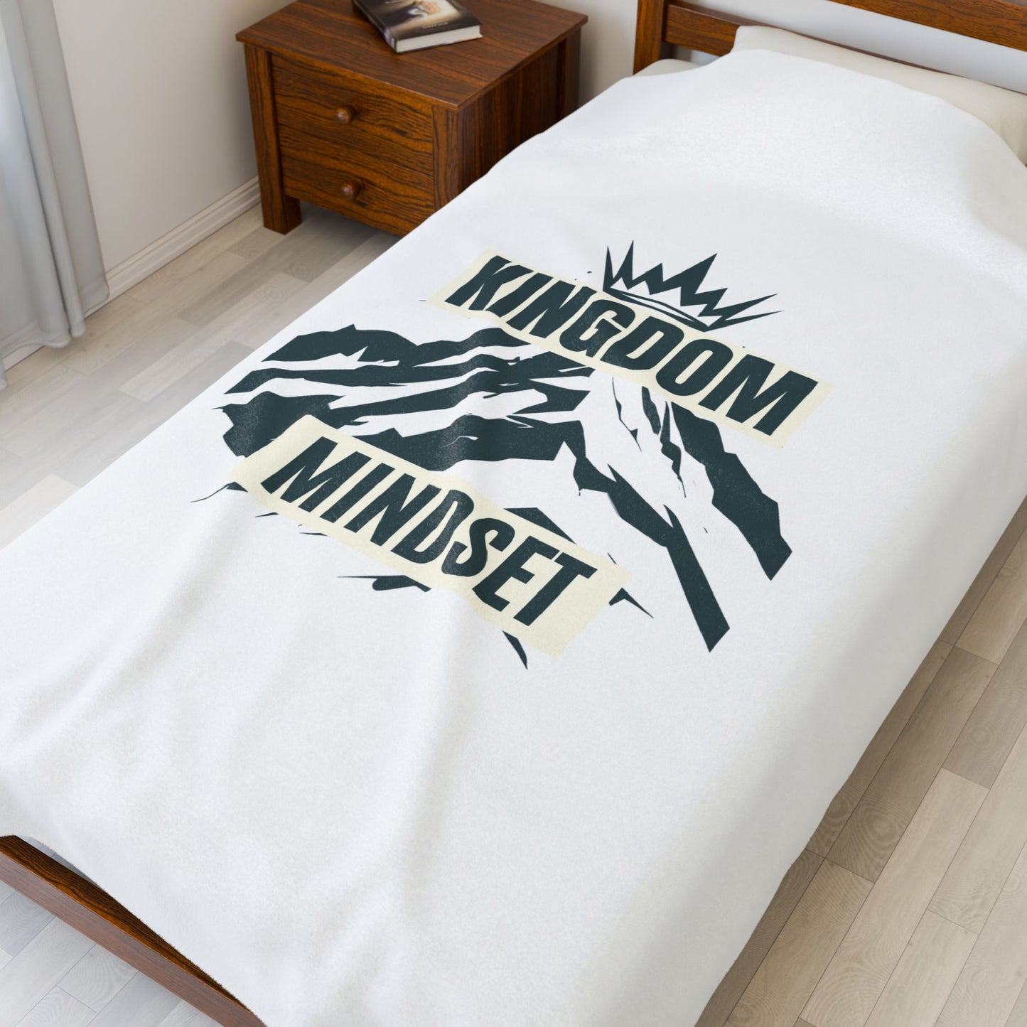 Kingdom Mindset Velveteen Plush Blanket – Ultra-Soft, Warm & Durable for Home & Gifts