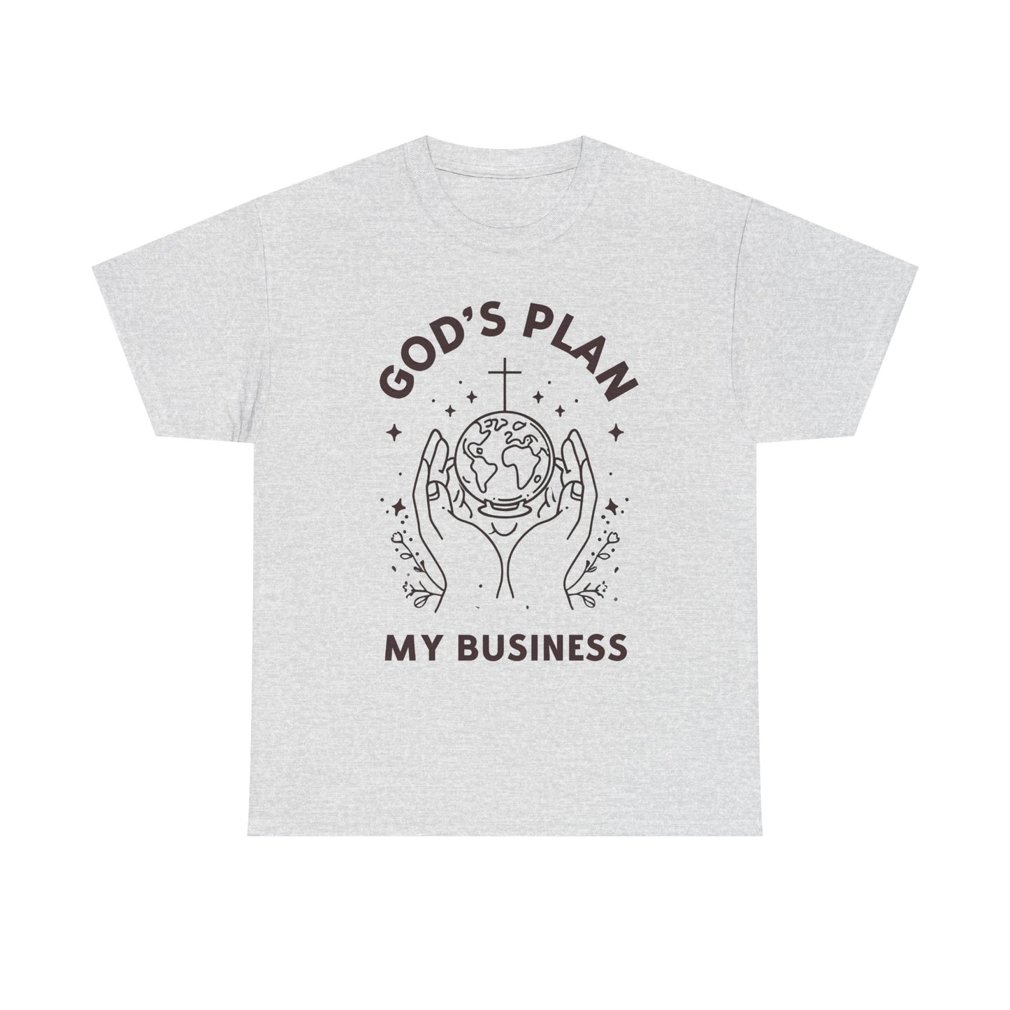 God's Plan My Business Heavy Cotton T-Shirt β Inspirational Unisex Tee for Casual & Everyday Wear