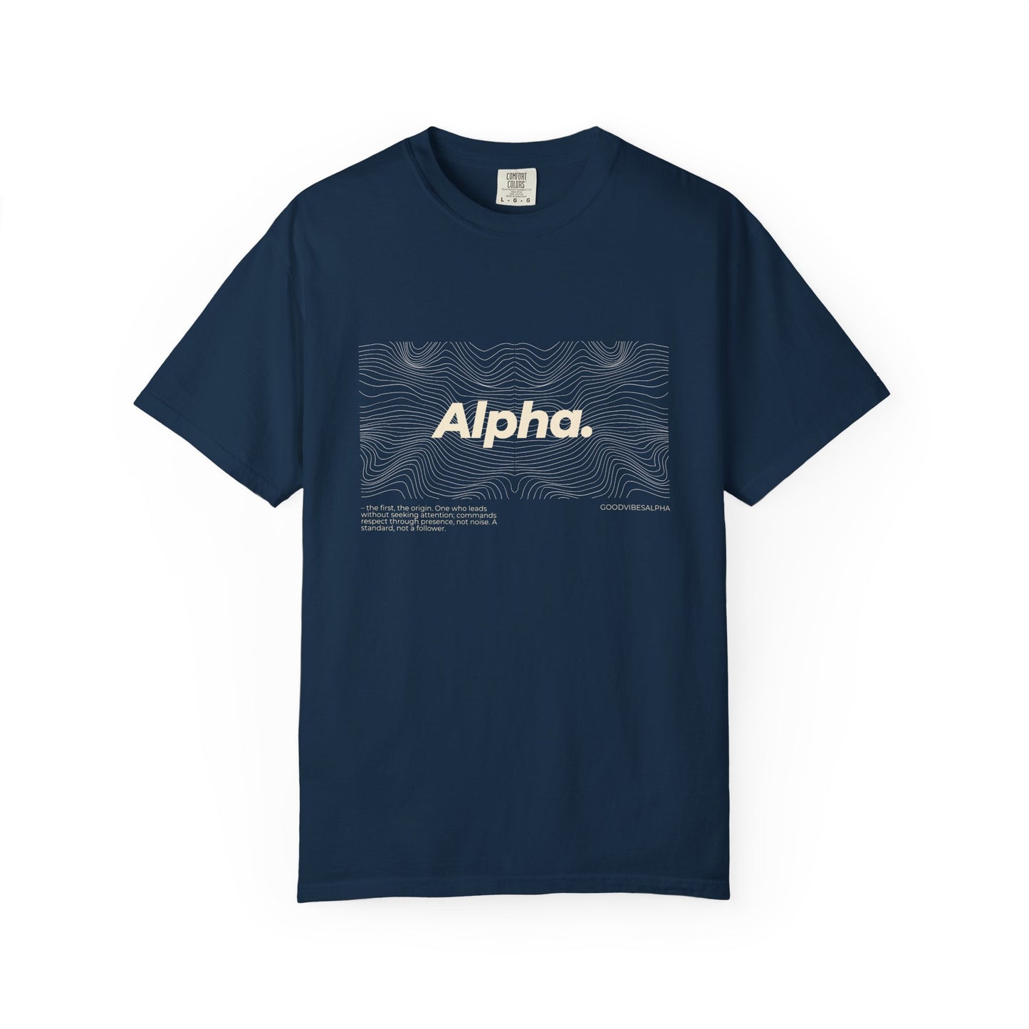 Alpha Waves (Ivory) Garment-Dyed T-Shirt – Streetwear-Inspired Casual Tee, Soft Fit, Everyday Outfit, Gift for Him or Her