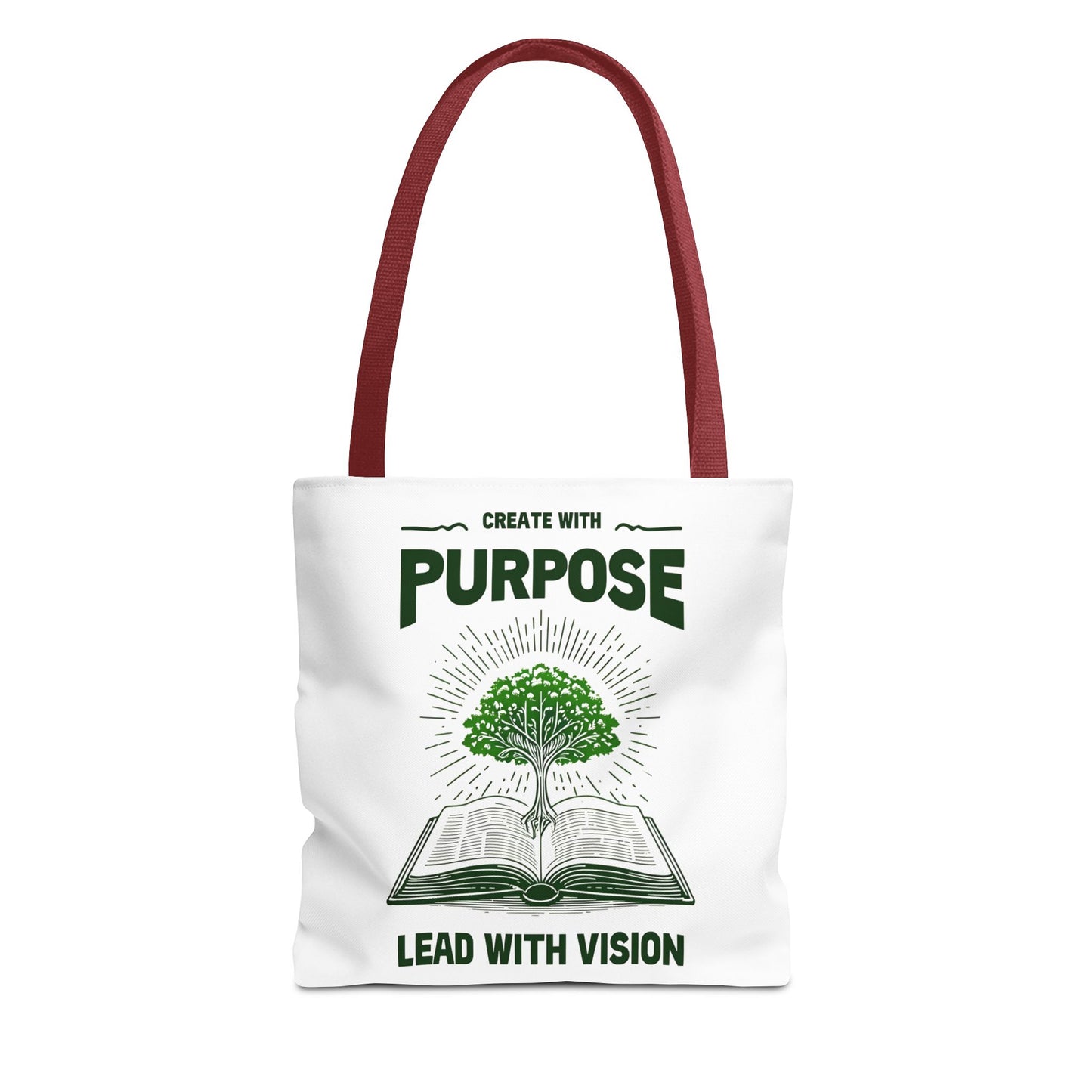 Create With Purpose Tote Bag β Durable Canvas Bag with Inspirational Tree and Vision Design for Everyday Use