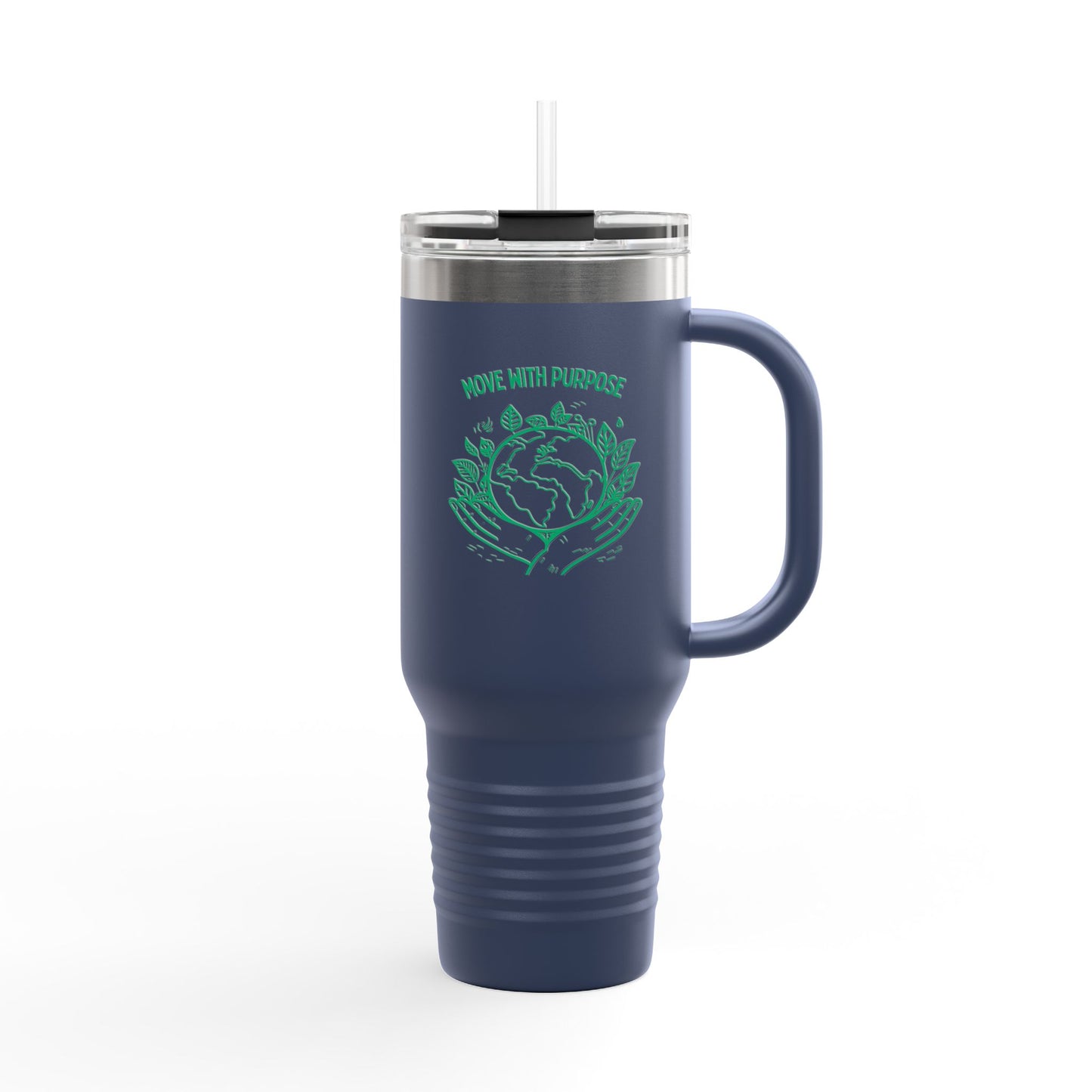 Move with Purpose Insulated Travel Mug – 40oz Stainless Steel, Leak-Proof & Double-Wall Insulated