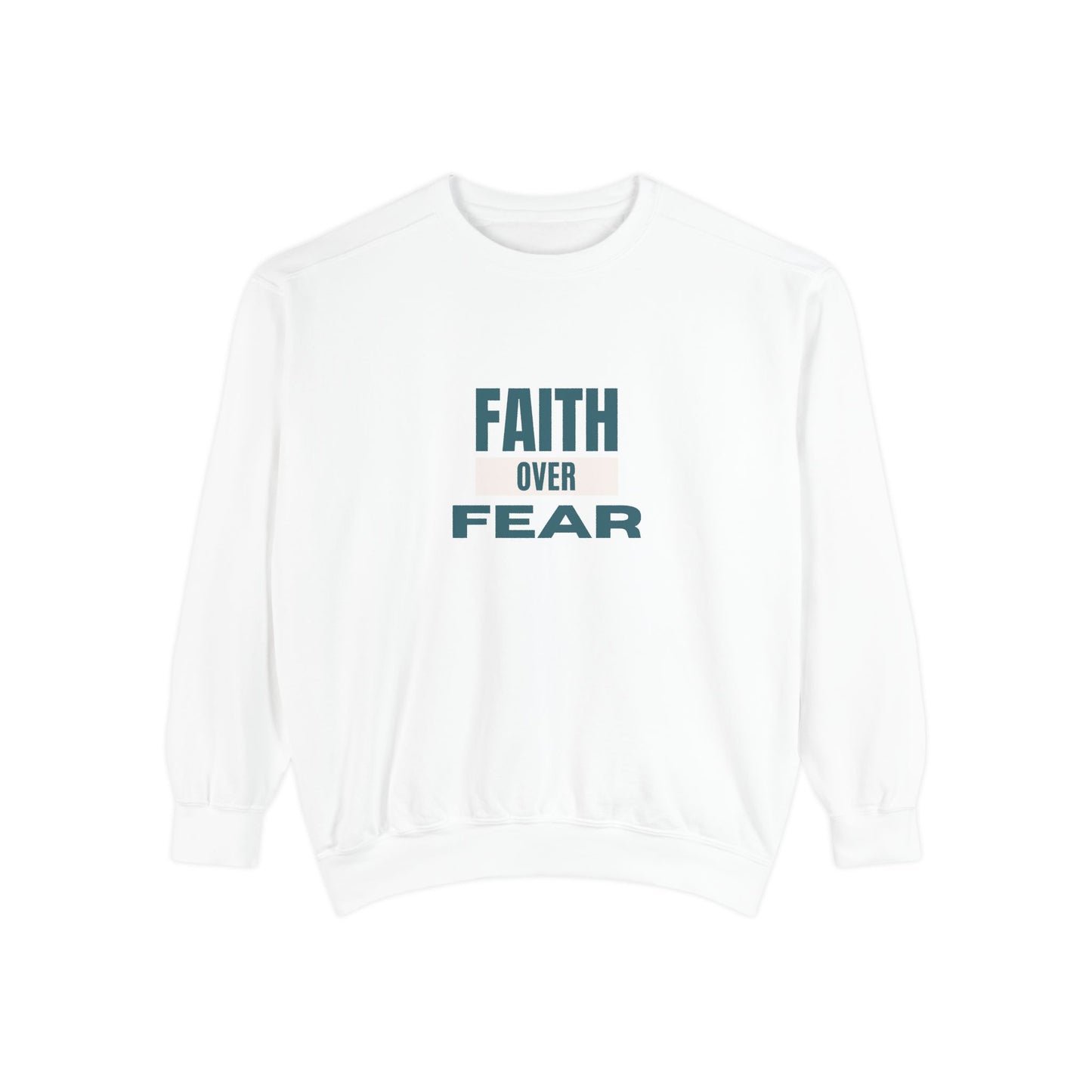Faith over Fear Unisex Heavyweight Sweatshirt – Soft, Warm & Durable for Everyday Comfort