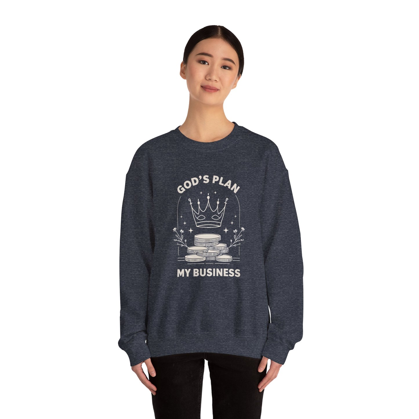 God's Plan Crewneck Sweatshirt – Soft & Cozy Unisex Pullover with Faith-Inspired Design for Casual & Everyday Wear