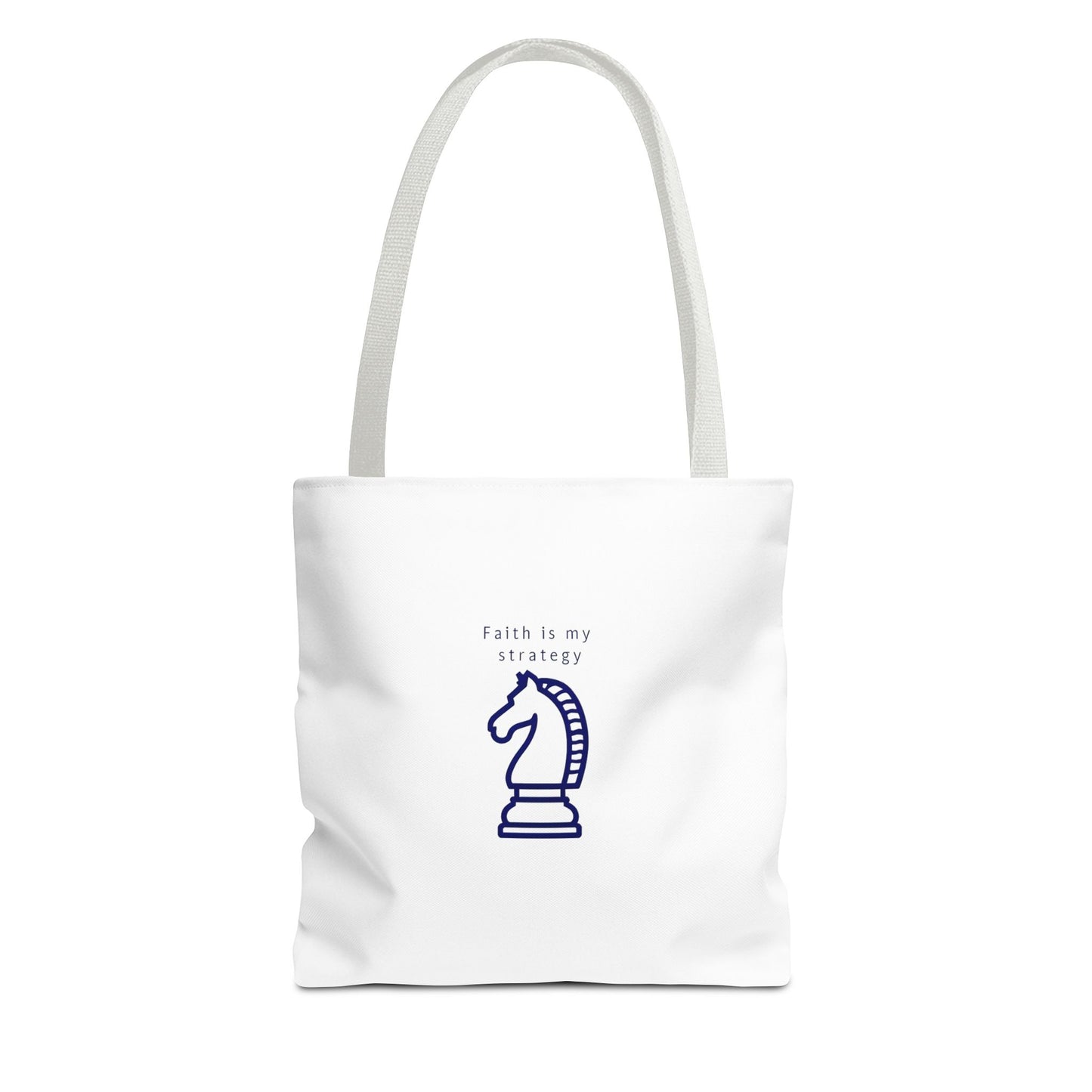 Faith Is My Strategy Tote Bag β Durable Canvas Bag with Inspirational Design for Everyday Use