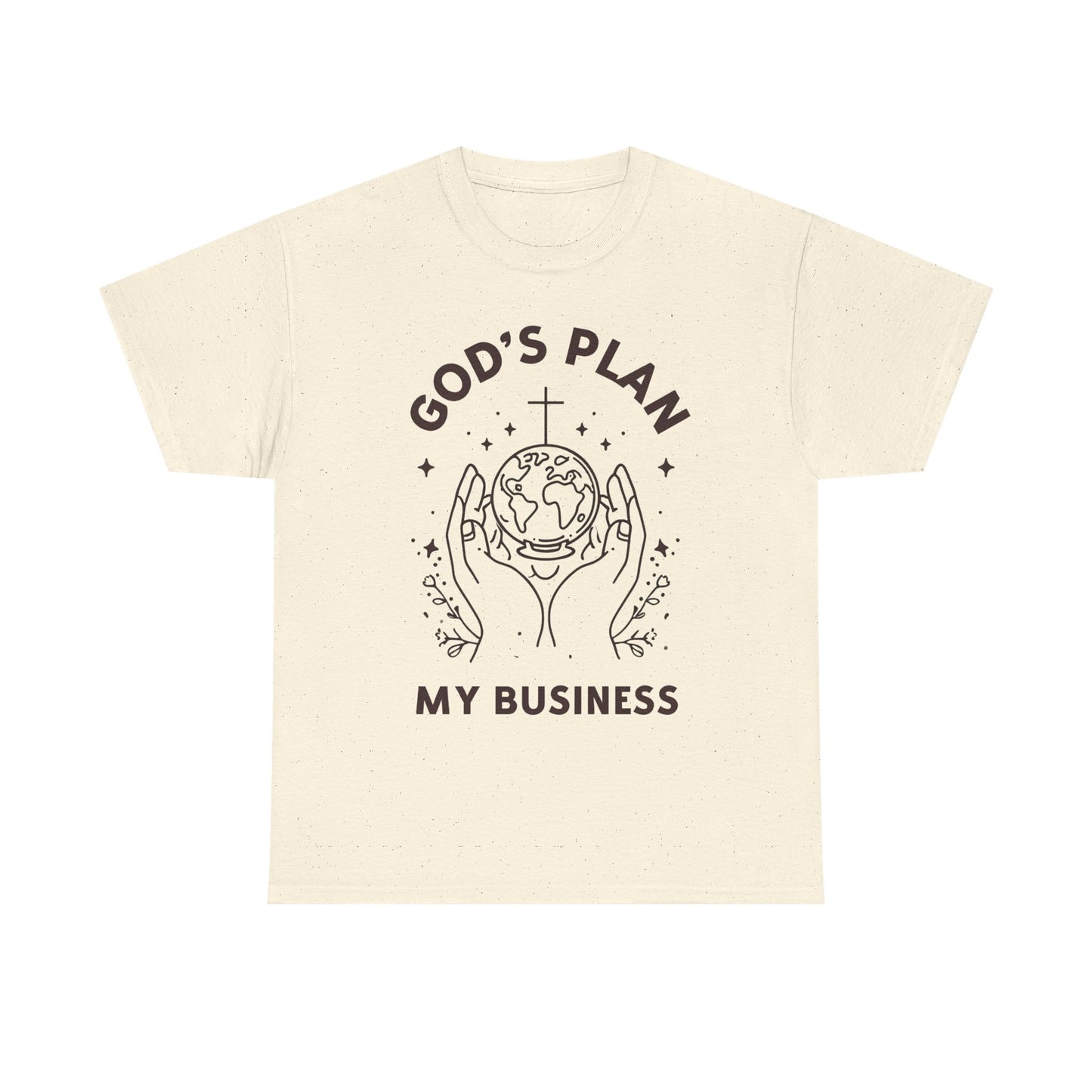 God's Plan My Business Heavy Cotton T-Shirt β Inspirational Unisex Tee for Casual & Everyday Wear