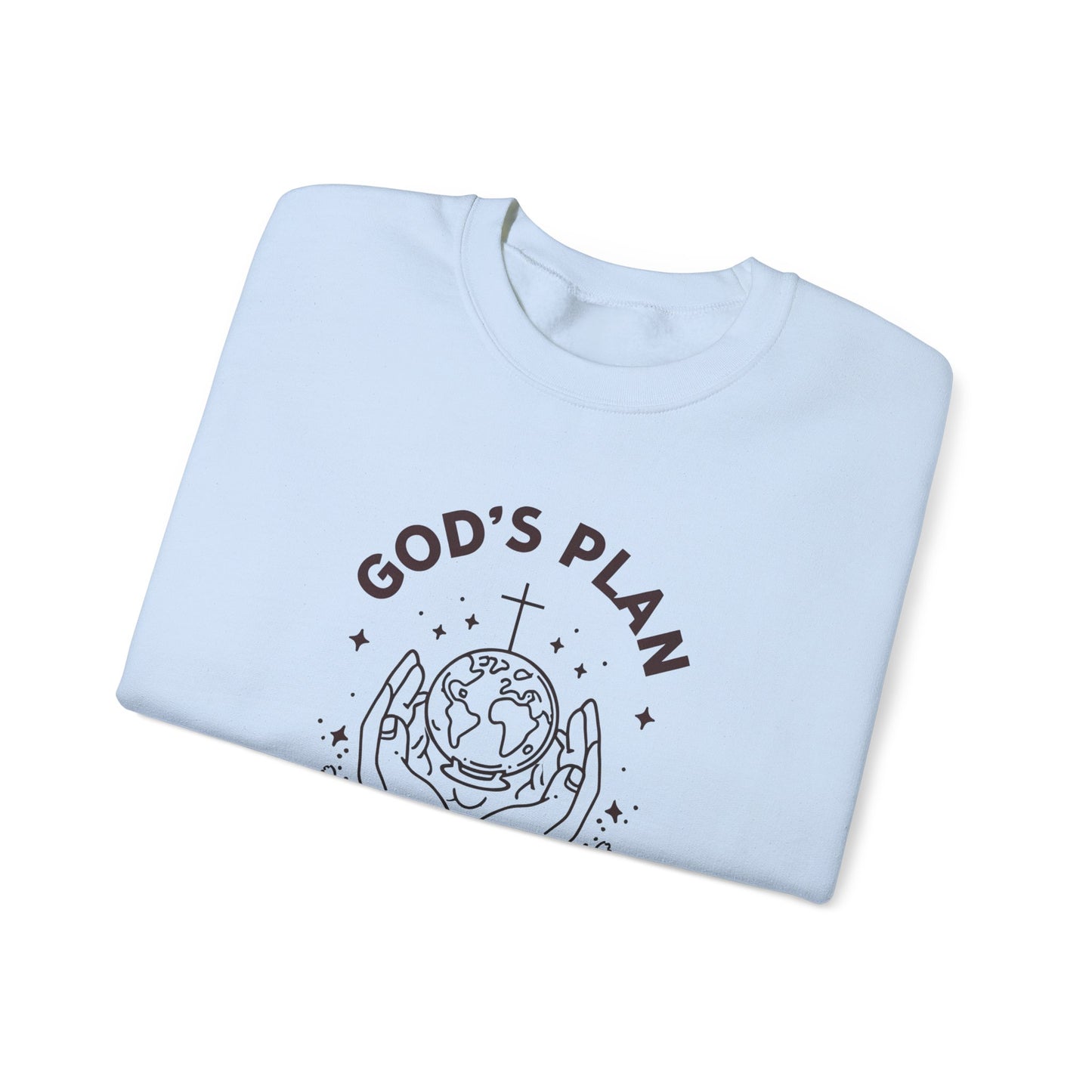 God's Plan Crewneck Sweatshirt – Soft & Cozy Unisex Pullover with Faith-Inspired Design for Casual & Everyday Wear