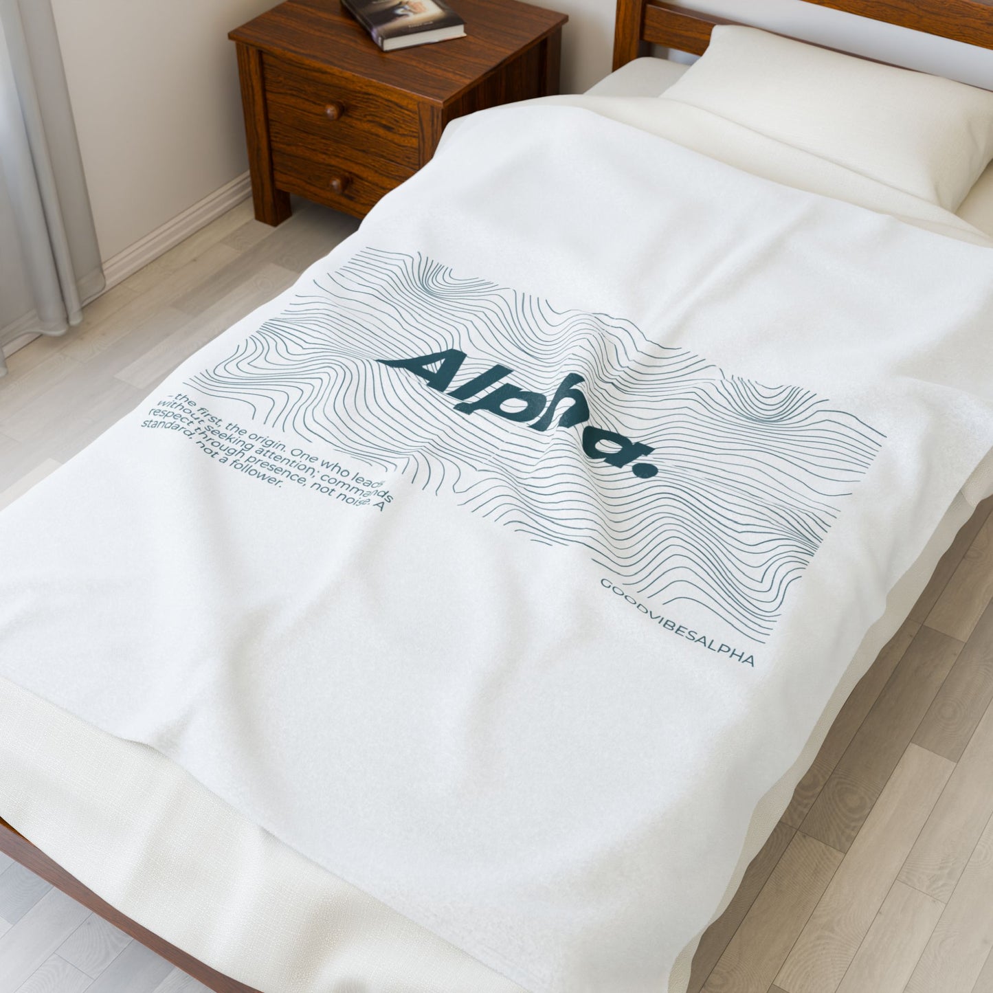 Alpha Waves Plush Blanket (TOW) | Cozy Home Decor, Relaxation Blanket
