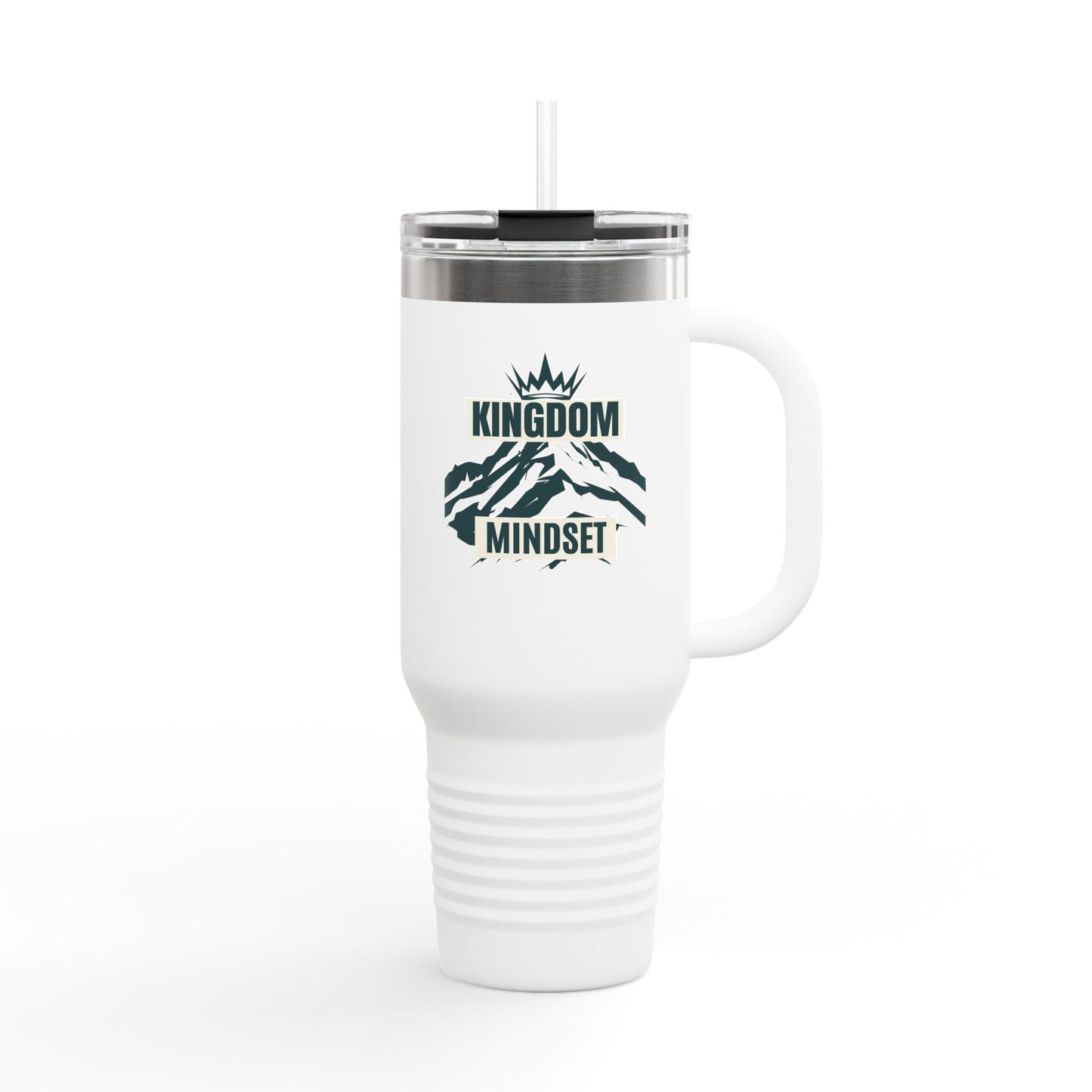 Kingdom Mindset Insulated Travel Mug – 40oz Stainless Steel, Leak-Proof & Double-Wall Insulated