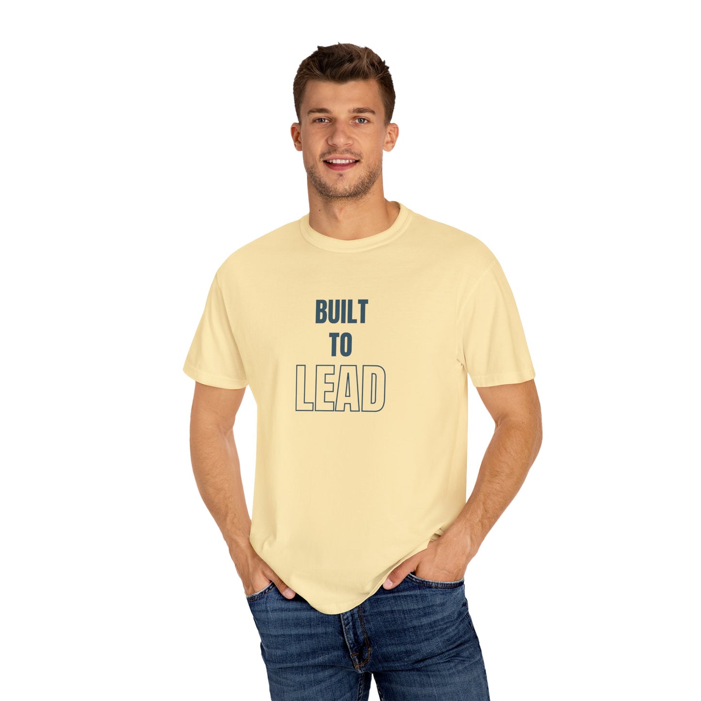 Built to Lead Unisex Garment-Dyed T-Shirt – Soft, Durable & Comfortable Everyday Wear