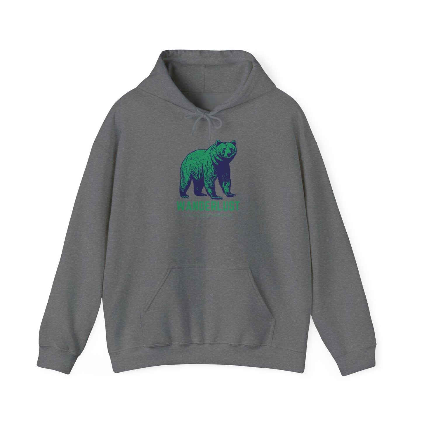 Wanderlust Hoodie (Green)| Unisex Motivational Hoodie, Casual Outfit, Sportswear Gift, Inspirational Apparel