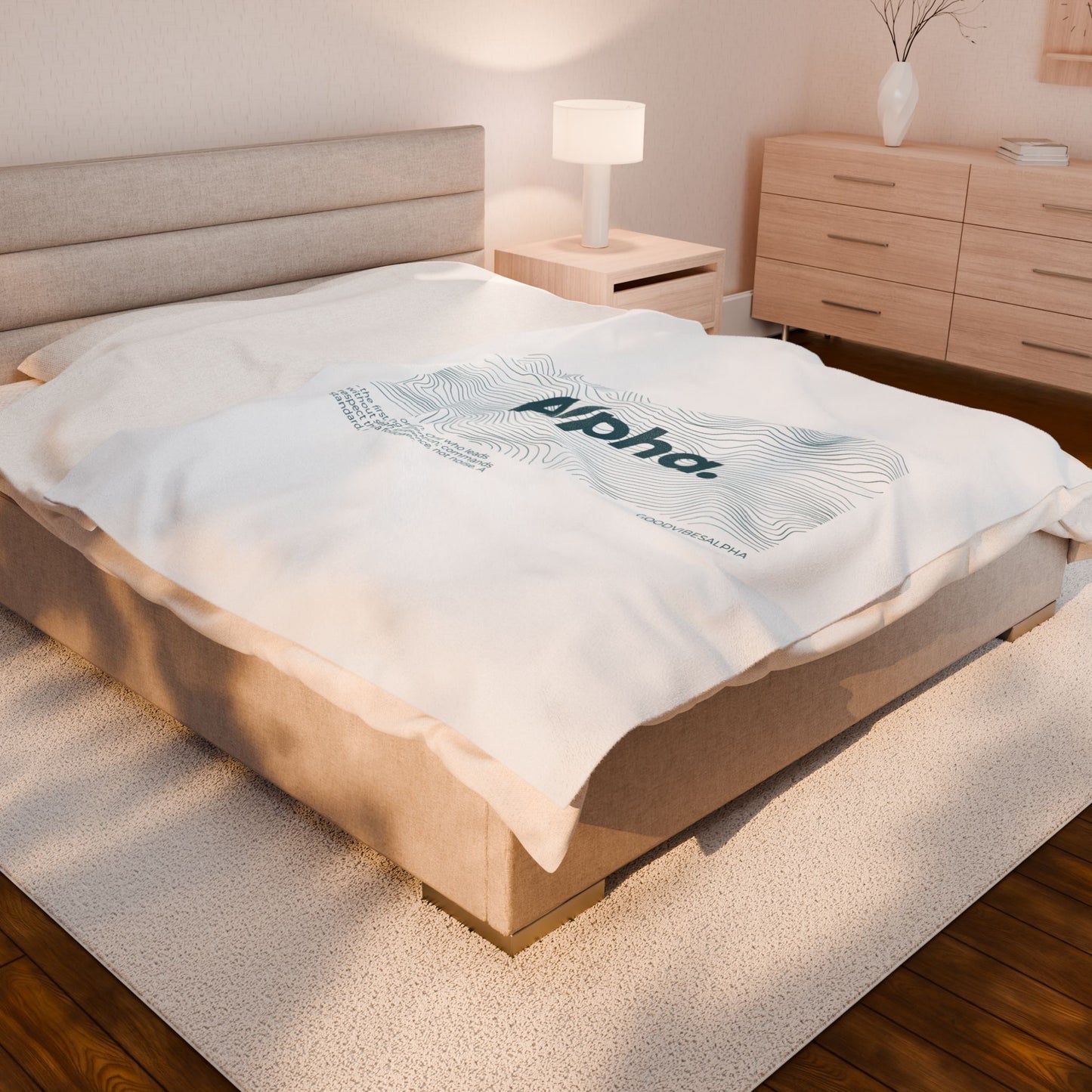 Alpha Waves Plush Blanket (TOW) | Cozy Home Decor, Relaxation Blanket