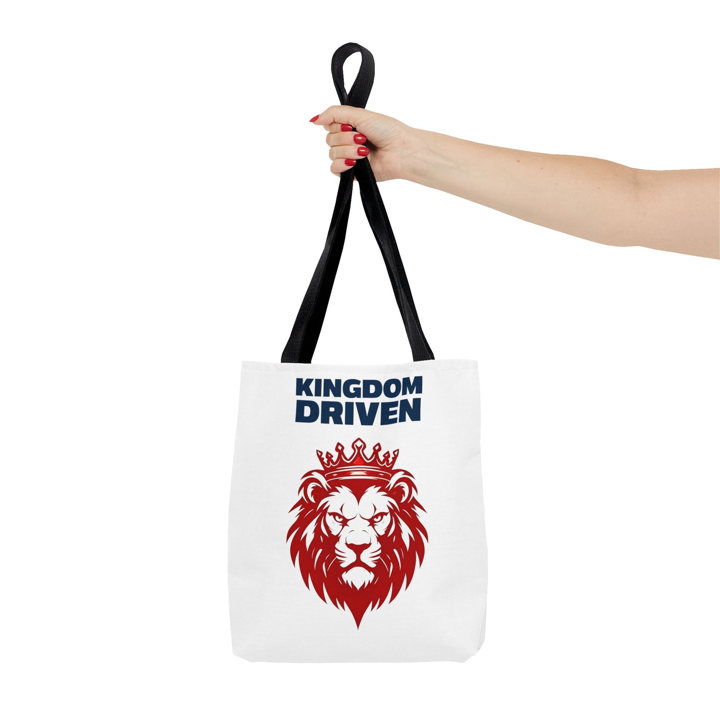 Kingdom Driven Lion Tote Bag β Durable Canvas Bag with Inspirational Design for Everyday Use