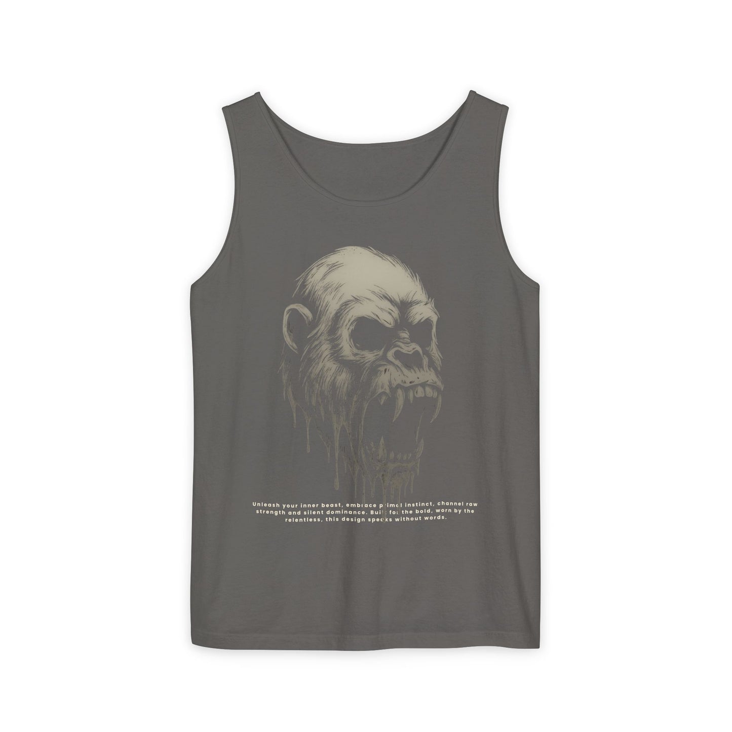 Primal Instinct Unisex Garment-Dyed Tank Top – Summer Style, Casual Wear, Gifts for Him, Athleisure, Relaxed Fit