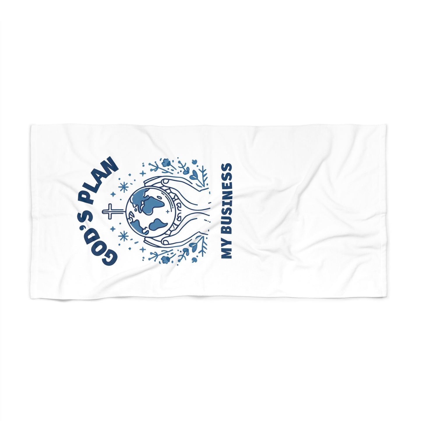 God's Plan My Business Beach Towel – Soft & Absorbent Oversized Towel for Pool & Travel