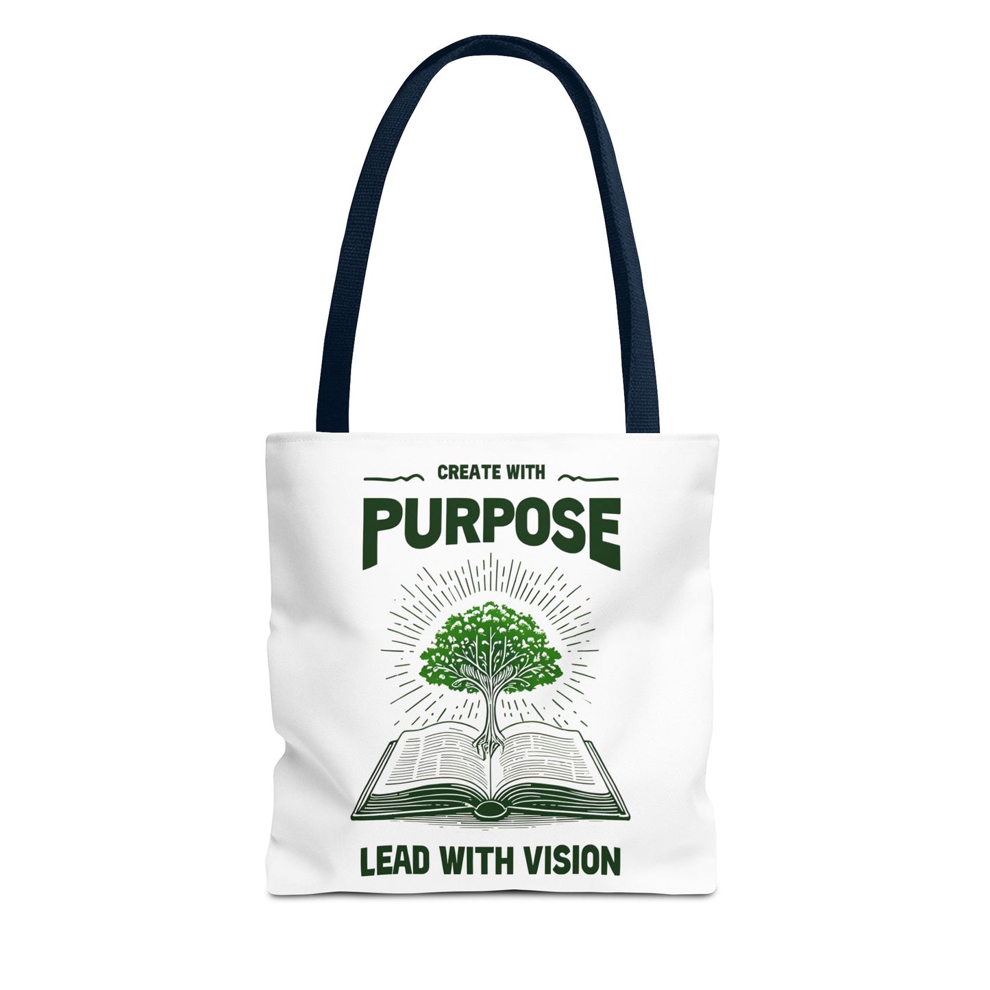 Create With Purpose Tote Bag β Durable Canvas Bag with Inspirational Tree and Vision Design for Everyday Use