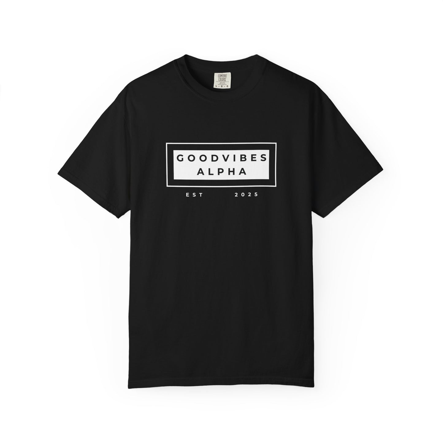 Good Vibes Alpha 25 Unisex Garment-Dyed T-Shirt – Casual Everyday Fit, Streetwear Vibes, Gift for Him or Her, Soft Cotton
