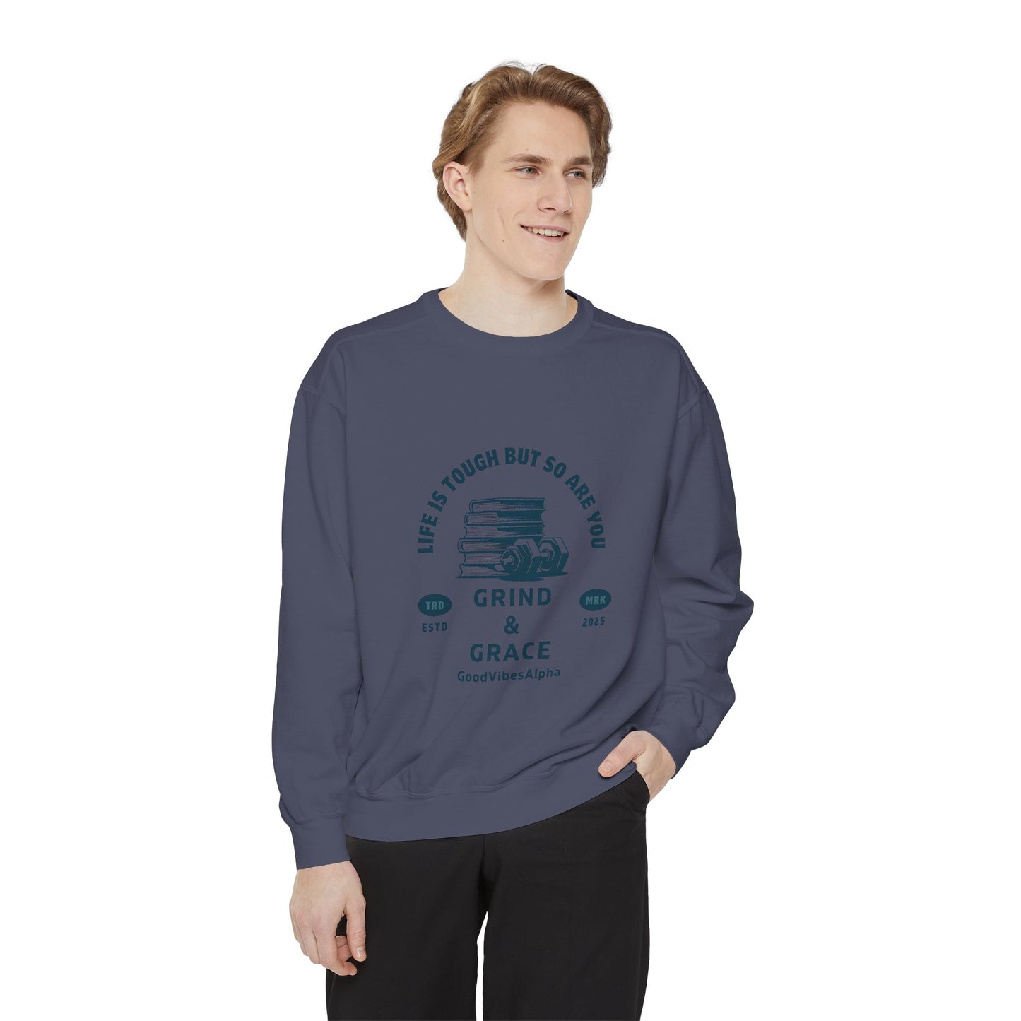Grind & Grace Unisex Heavyweight Sweatshirt – Soft, Warm & Durable for Everyday Comfort