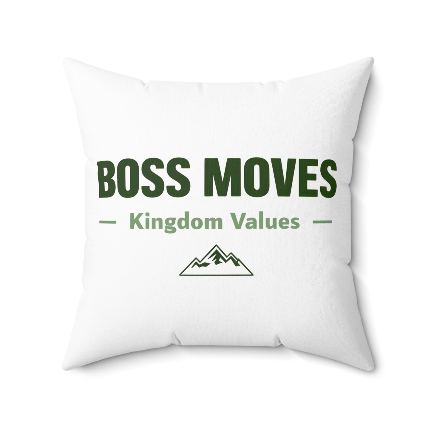 Boss Moves Soft & Durable Square Pillow – Plush Polyester Cushion for Home & Office Decor