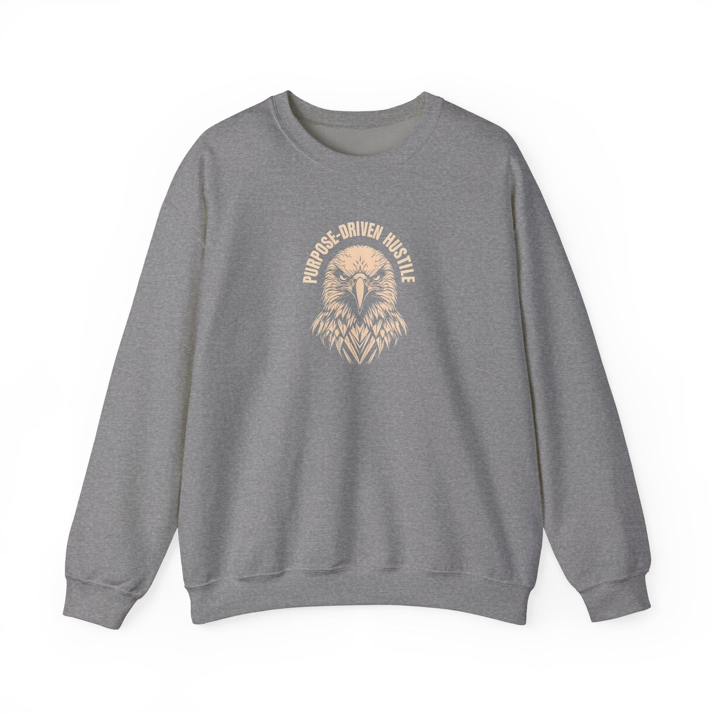 Purpose-Driven Hustle Crewneck Sweatshirt – 50/50 Cotton-Poly Blend, Classic Fit, Durable & Comfortable