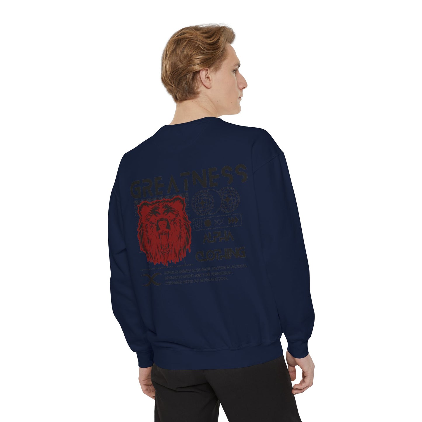 Greatness (Black&Red) Unisex Heavyweight Sweatshirt , Soft, Warm & Durable for Everyday Comfort
