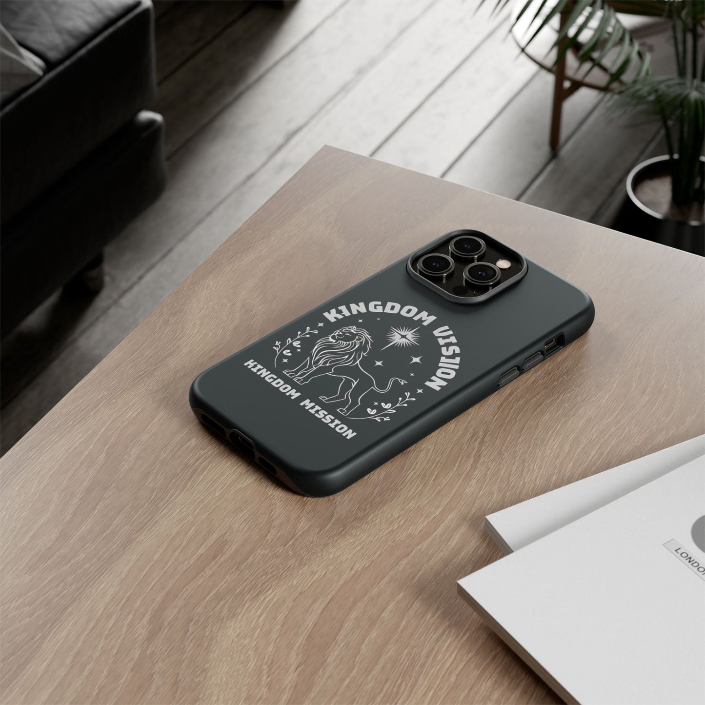 Kingdom Vision Phone Case - Inspirational Lion Design for iPhone 12 to iPhone 16