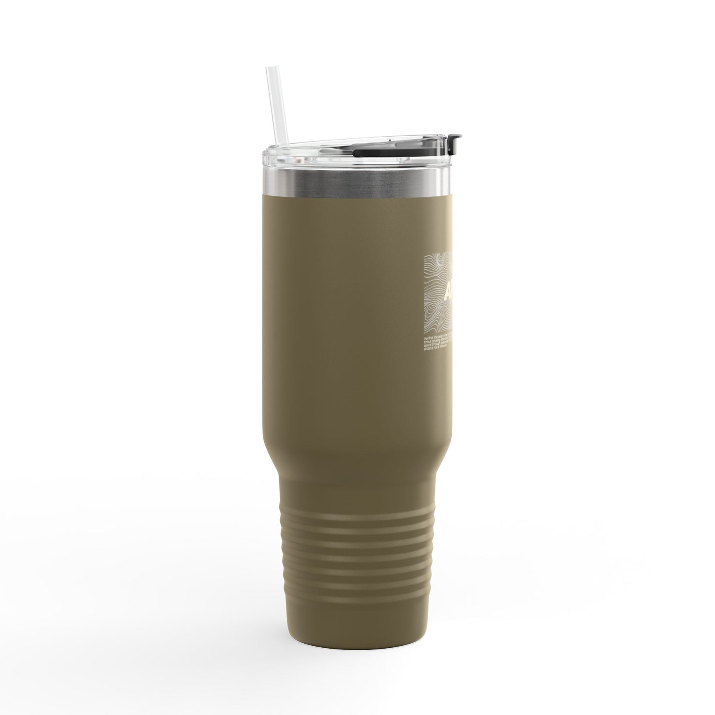 Alpha Waves Insulated Travel Mug 40oz | Coffee Tumbler, Tea Cup, Gift for Him Her, Road Trip Mug, Personalized
