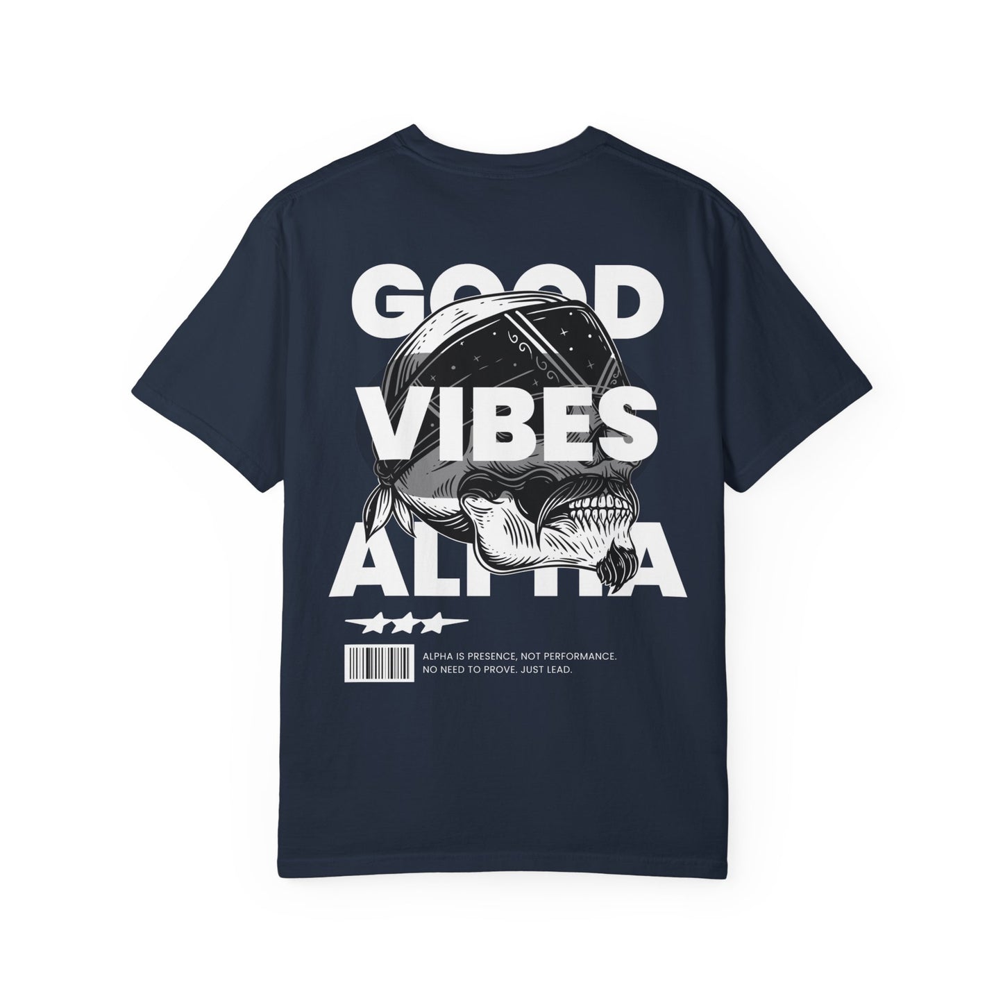 GVA Alpha Presence Unisex T-Shirt – Soft Garment-Dyed Cotton Tee for Festivals, Chill Days, Gifts, and Summer Vibes