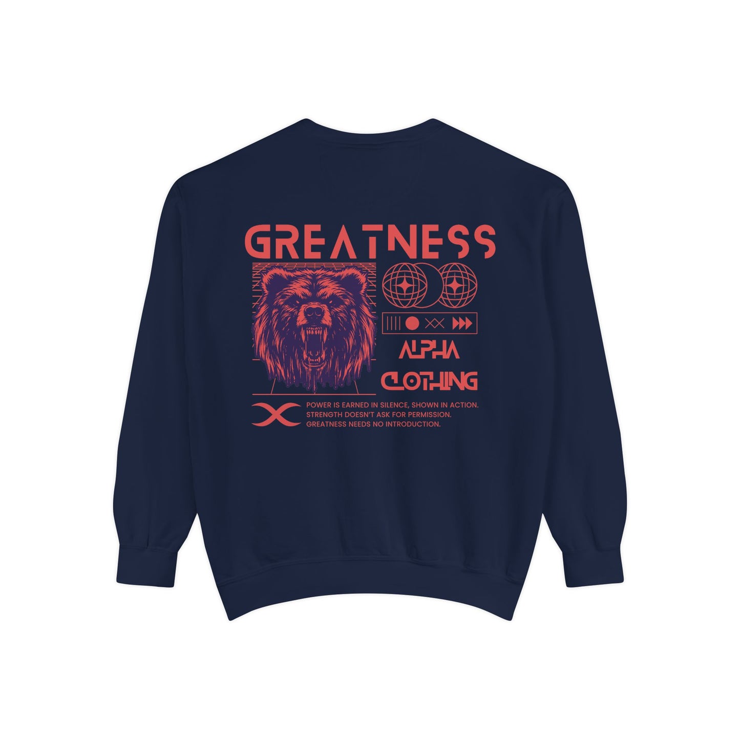 Greatness (Red) Unisex Heavyweight Sweatshirt , Soft, Warm & Durable for Everyday Comfort