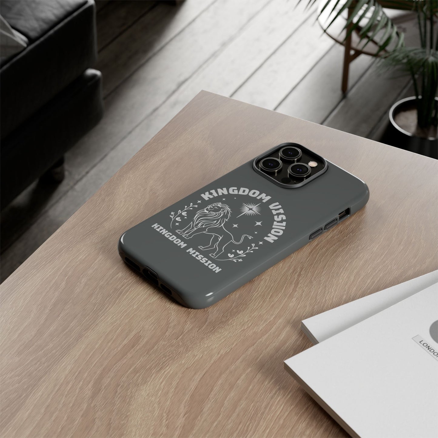 Kingdom Vision Phone Case - Inspirational Lion Design for iPhone 12 to iPhone 16