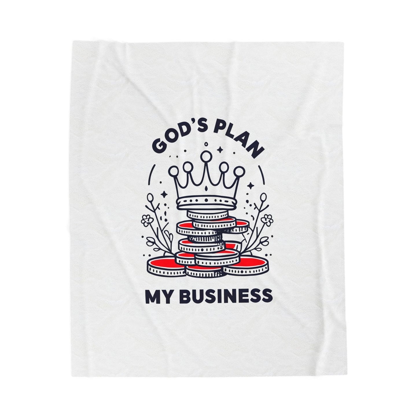 God's Plan Velveteen Plush Blanket – Ultra-Soft, Warm & Durable for Home & Gifts