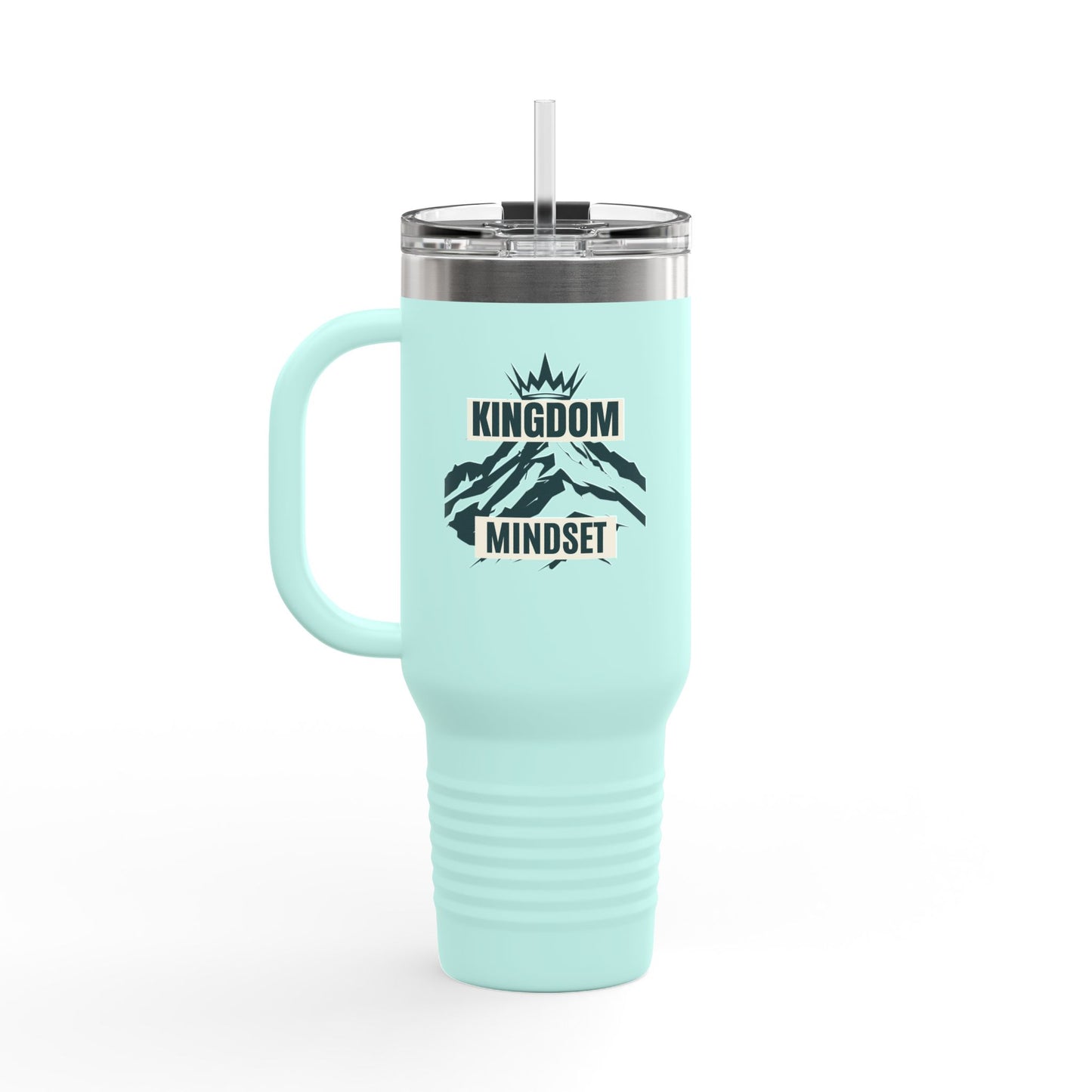 Kingdom Mindset Insulated Travel Mug – 40oz Stainless Steel, Leak-Proof & Double-Wall Insulated
